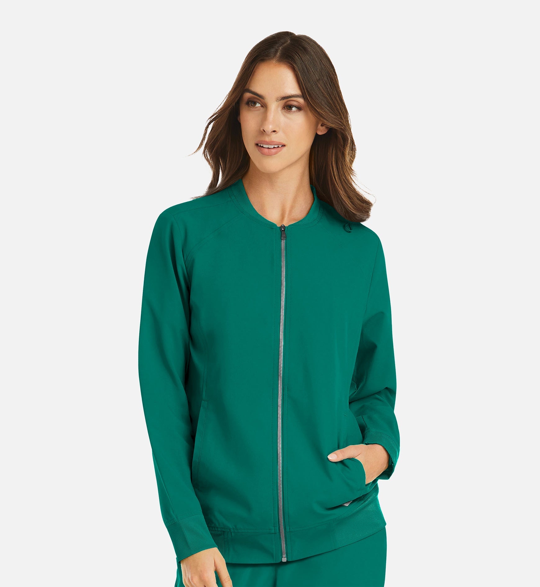 Momentum 5061 Women's Full Zip Bomber Jacket Hunter