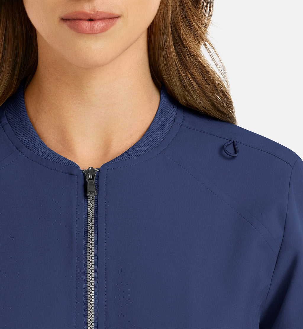 Momentum 5061 Women's Full Zip Bomber Jacket Navy