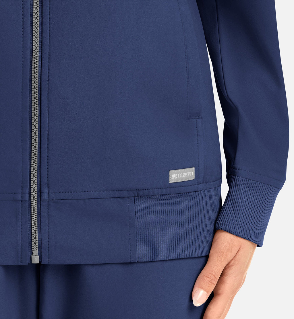 Momentum 5061 Women's Full Zip Bomber Jacket Navy