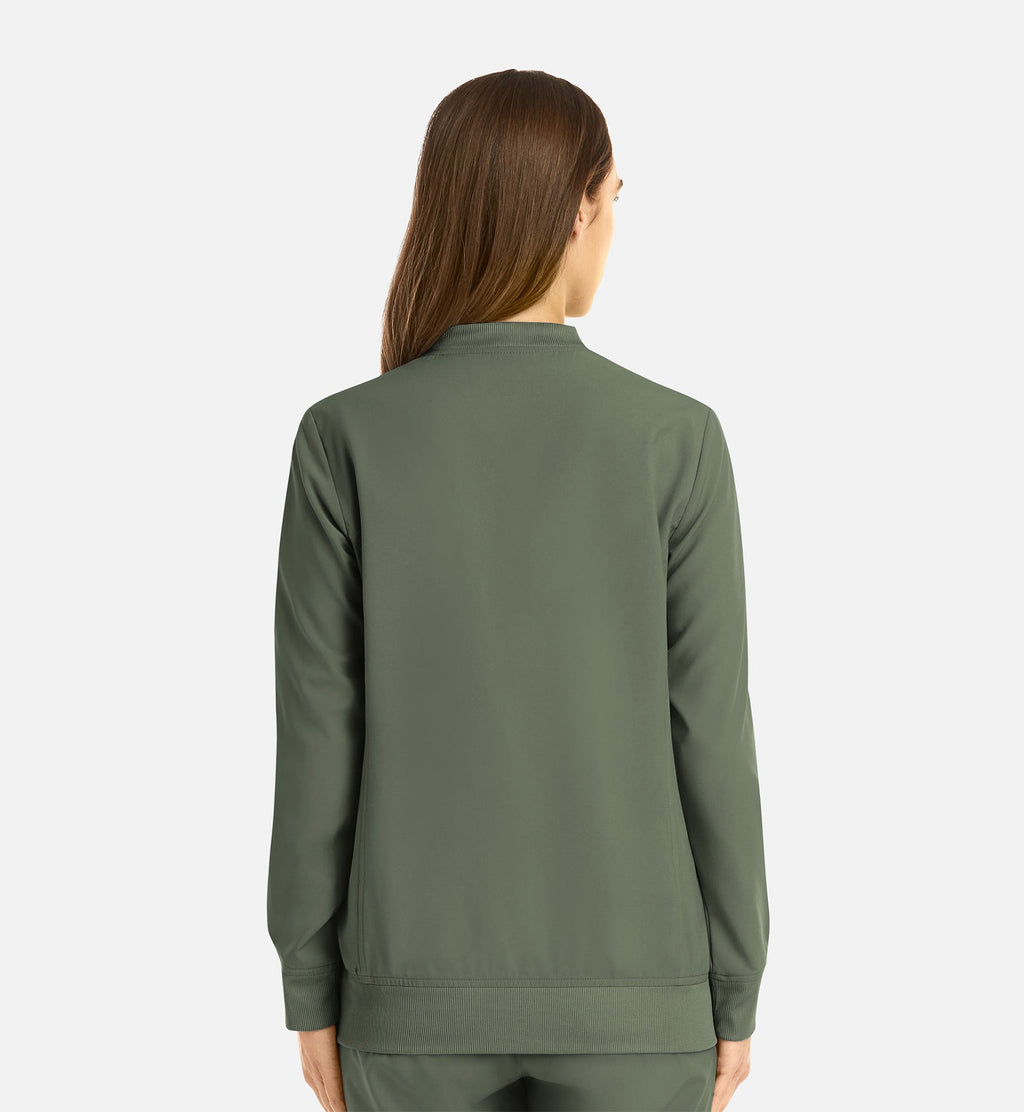 Momentum 5061 Women's Full Zip Bomber Jacket Olive