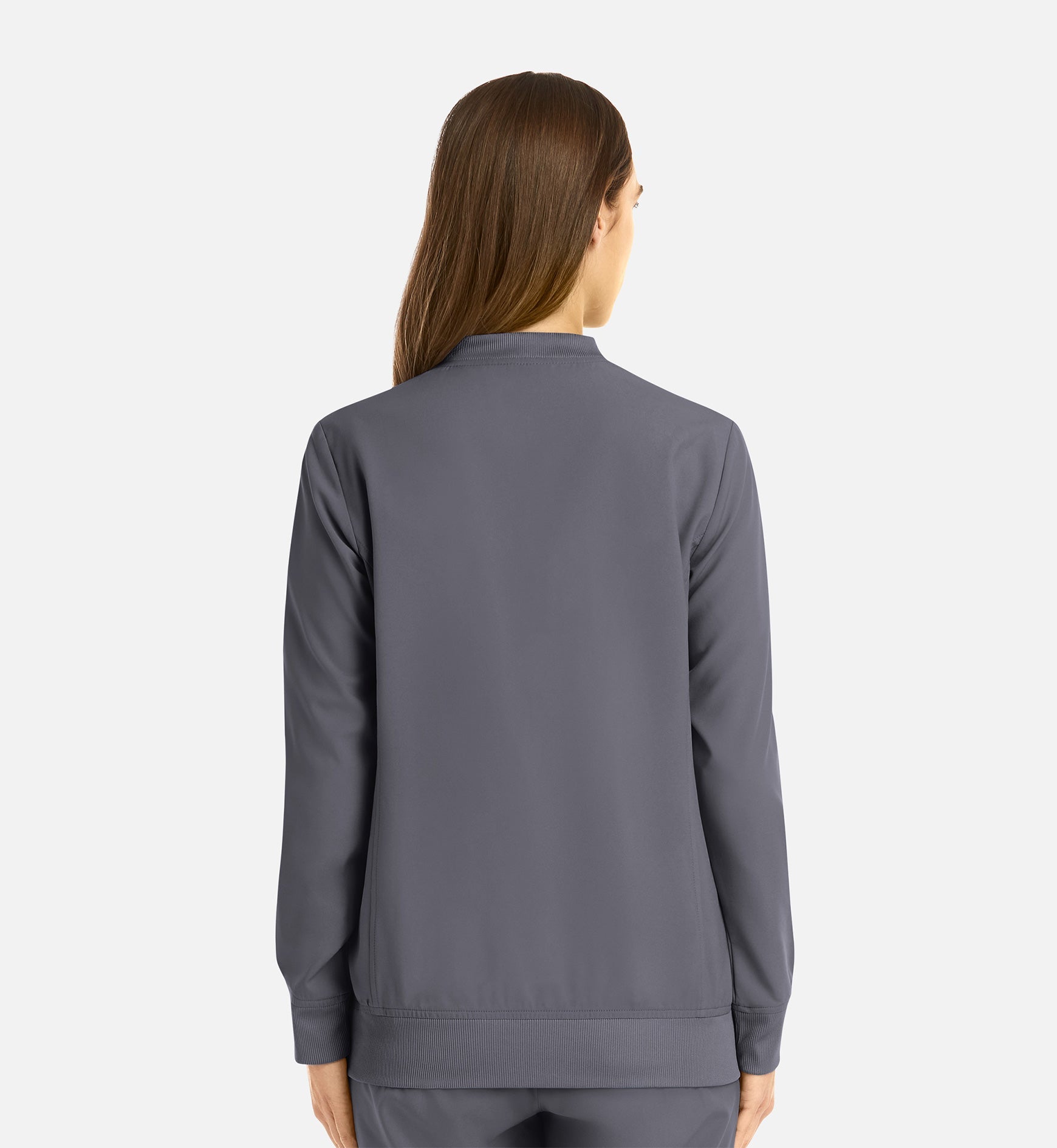 Momentum 5061 Women's Full Zip Bomber Jacket Pewter