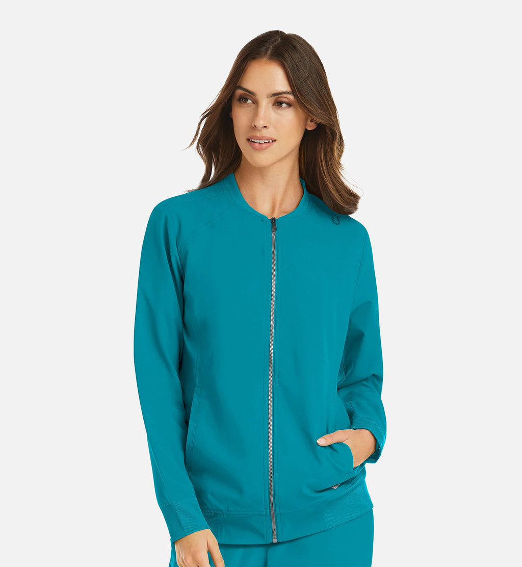 Momentum 5061 Women's Full Zip Bomber Jacket Teal
