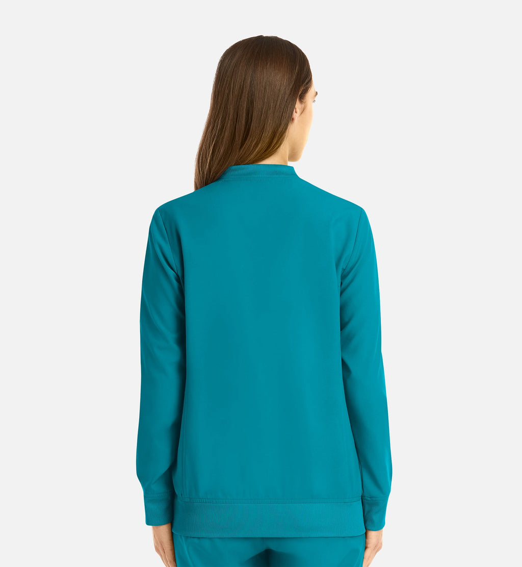Momentum 5061 Women's Full Zip Bomber Jacket Teal