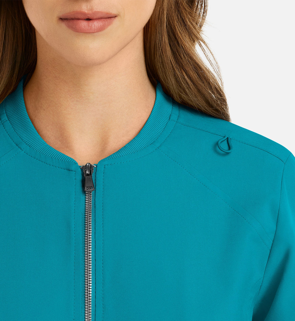 Momentum 5061 Women's Full Zip Bomber Jacket Teal