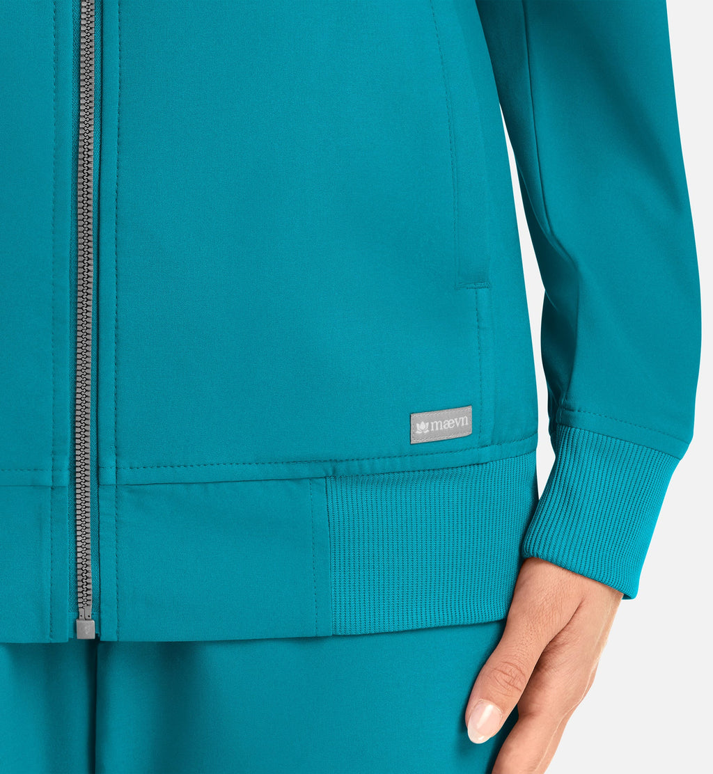 Momentum 5061 Women's Full Zip Bomber Jacket Teal