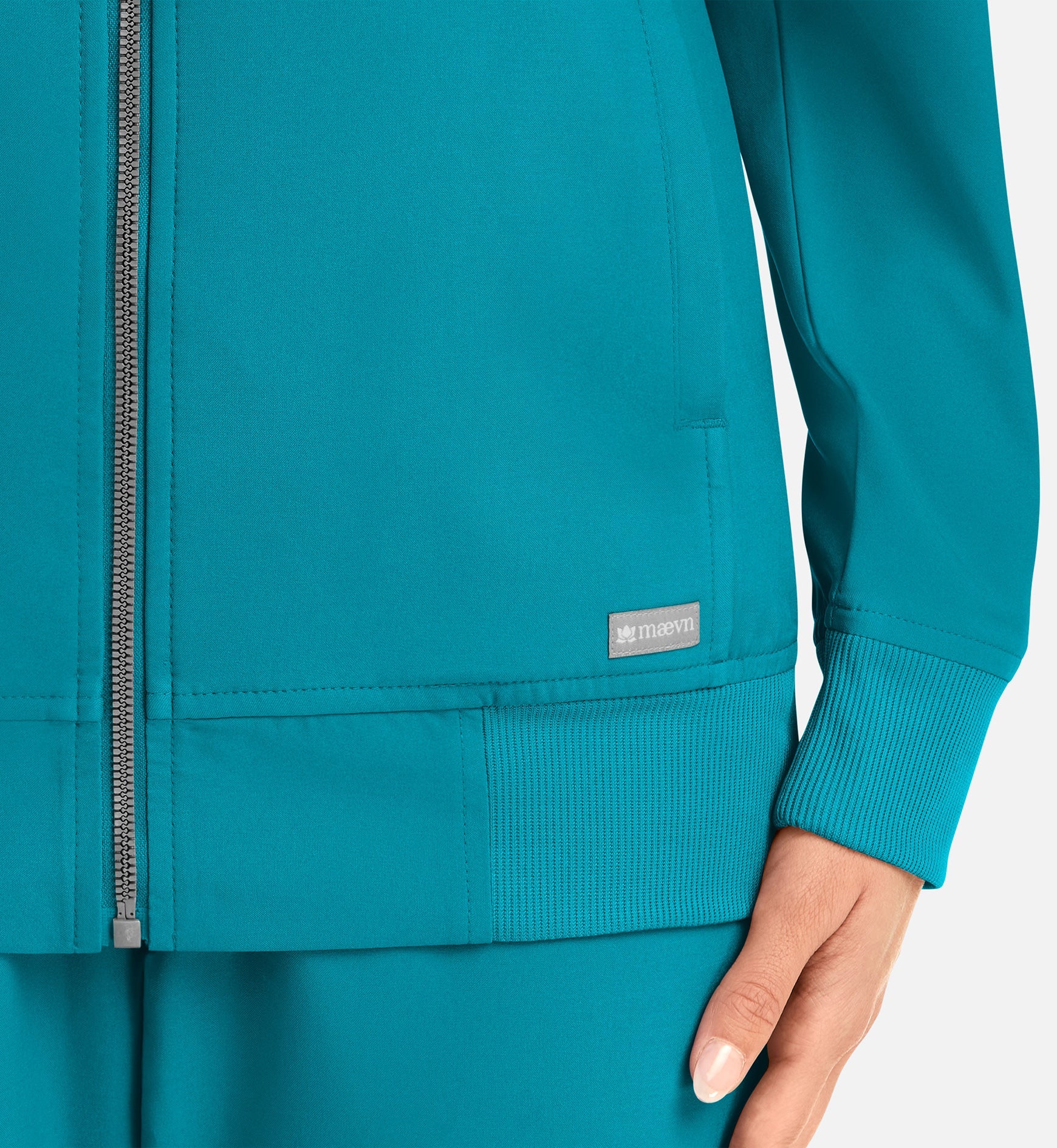 Momentum 5061 Women's Full Zip Bomber Jacket Teal