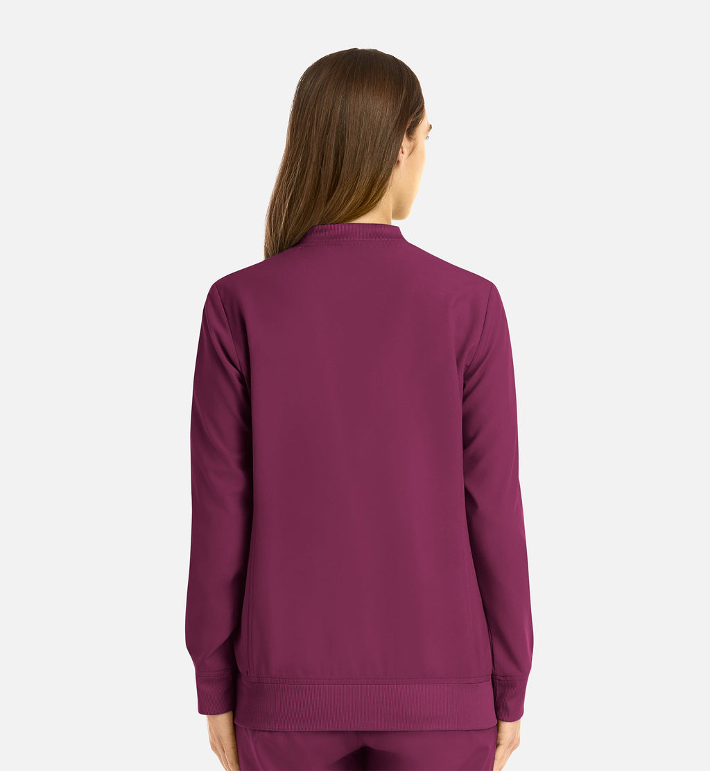 Momentum 5061 Women's Full Zip Bomber Jacket Wine