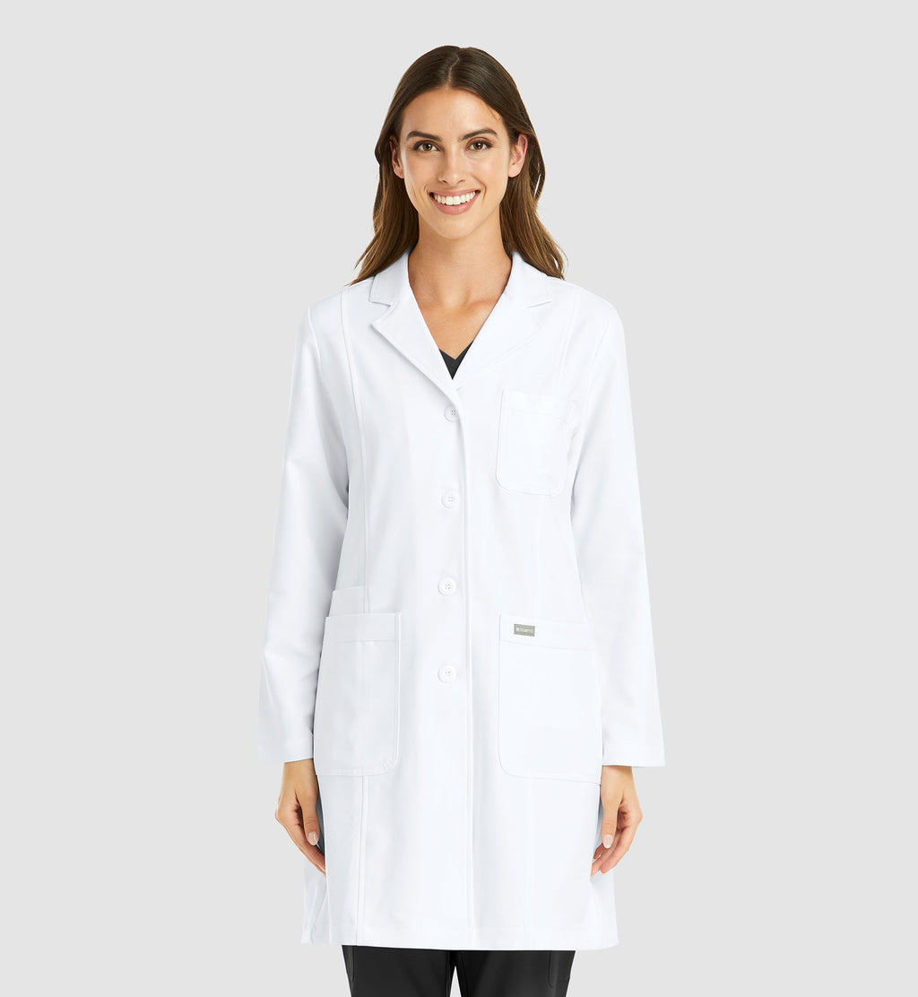 Momentum Lab Coats 5071 Women's Full Length Lab Coat White