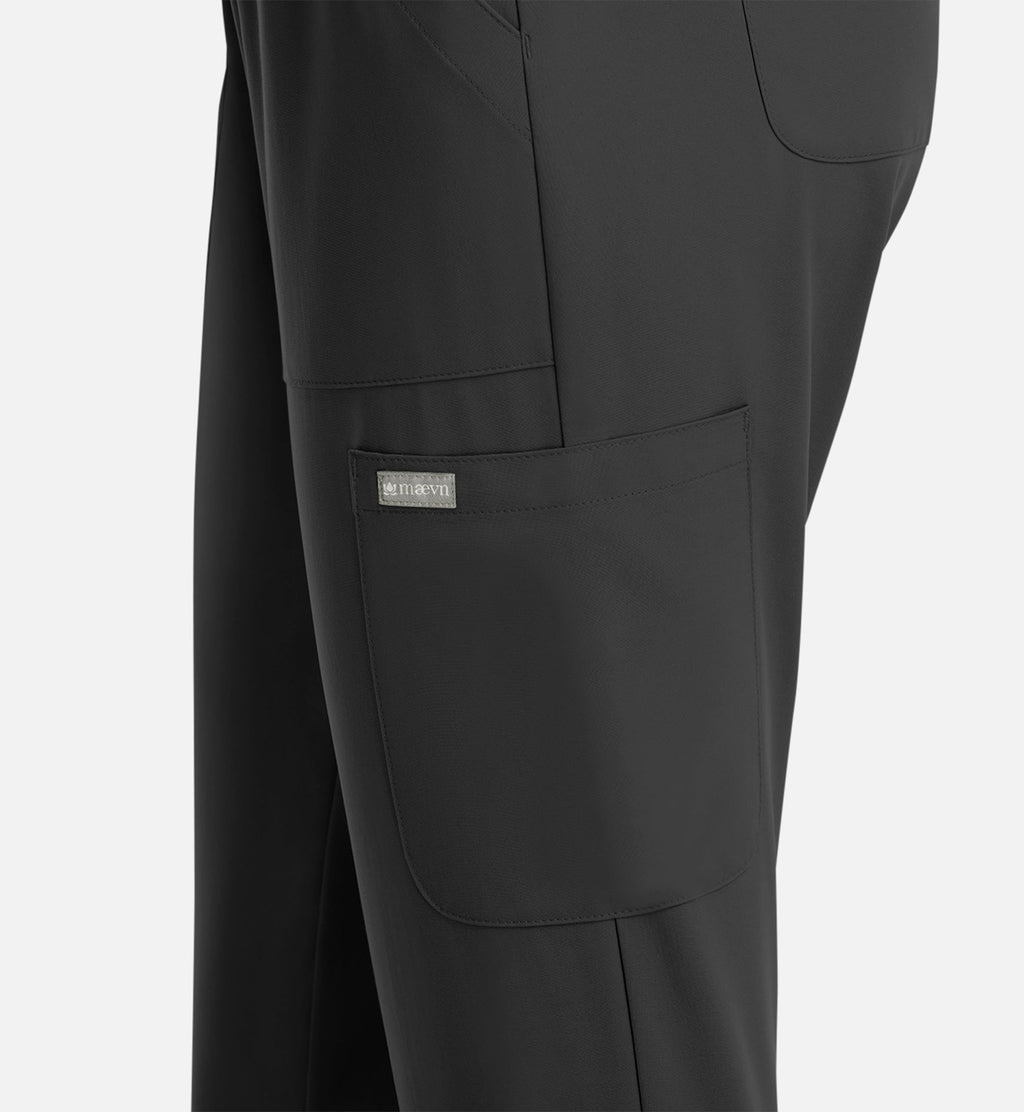 Momentum 5091 Women's Full Elastic Pull On Pants Black