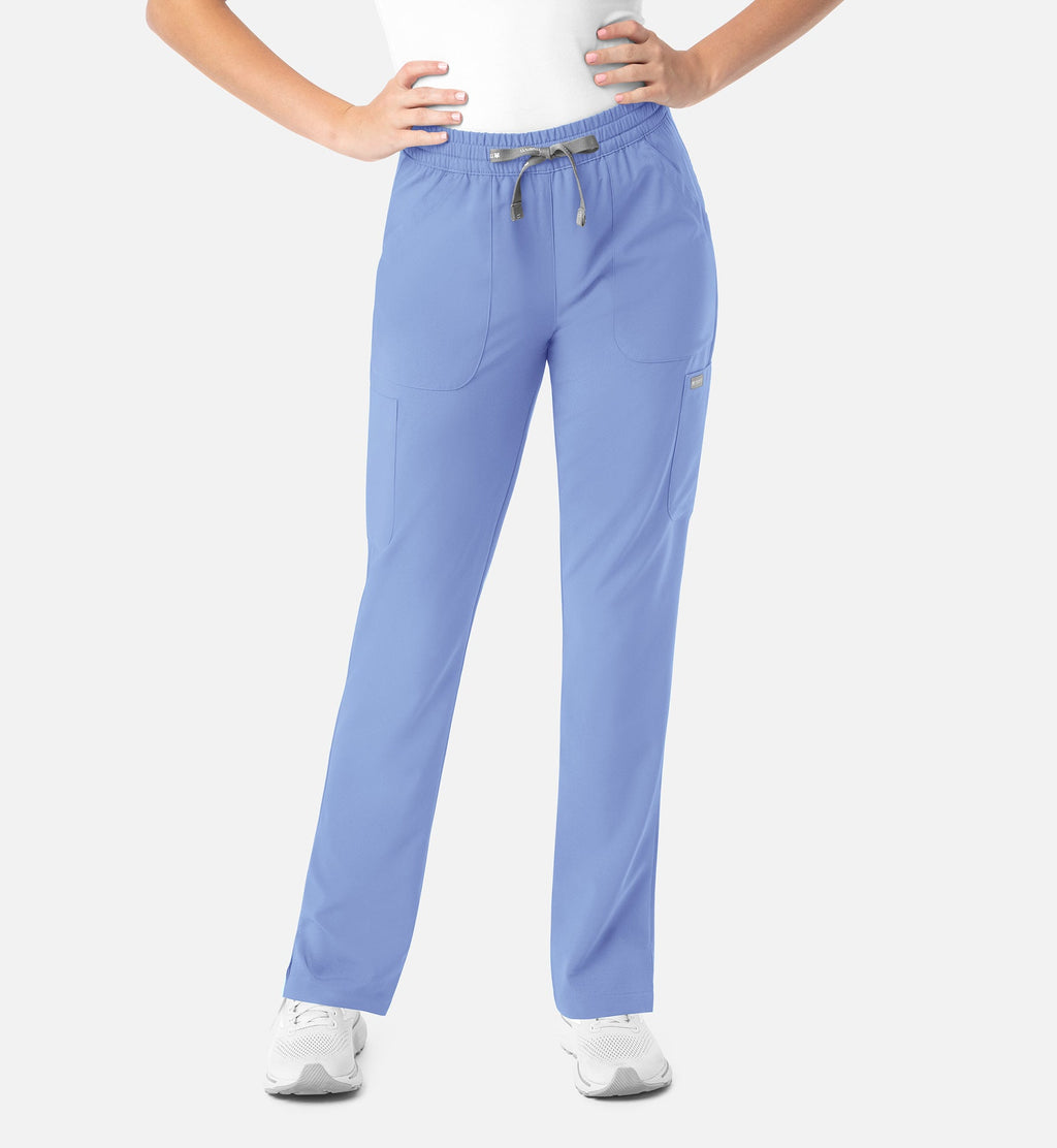 Momentum 5091 Women's Full Elastic Pull On Pants Ceil Blue