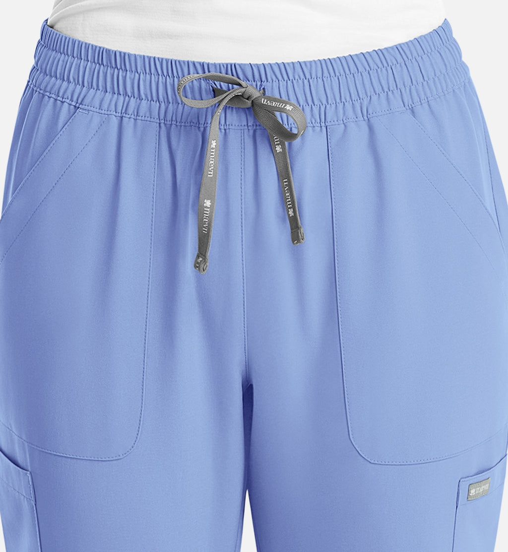 Momentum 5091 Women's Full Elastic Pull On Pants Ceil Blue