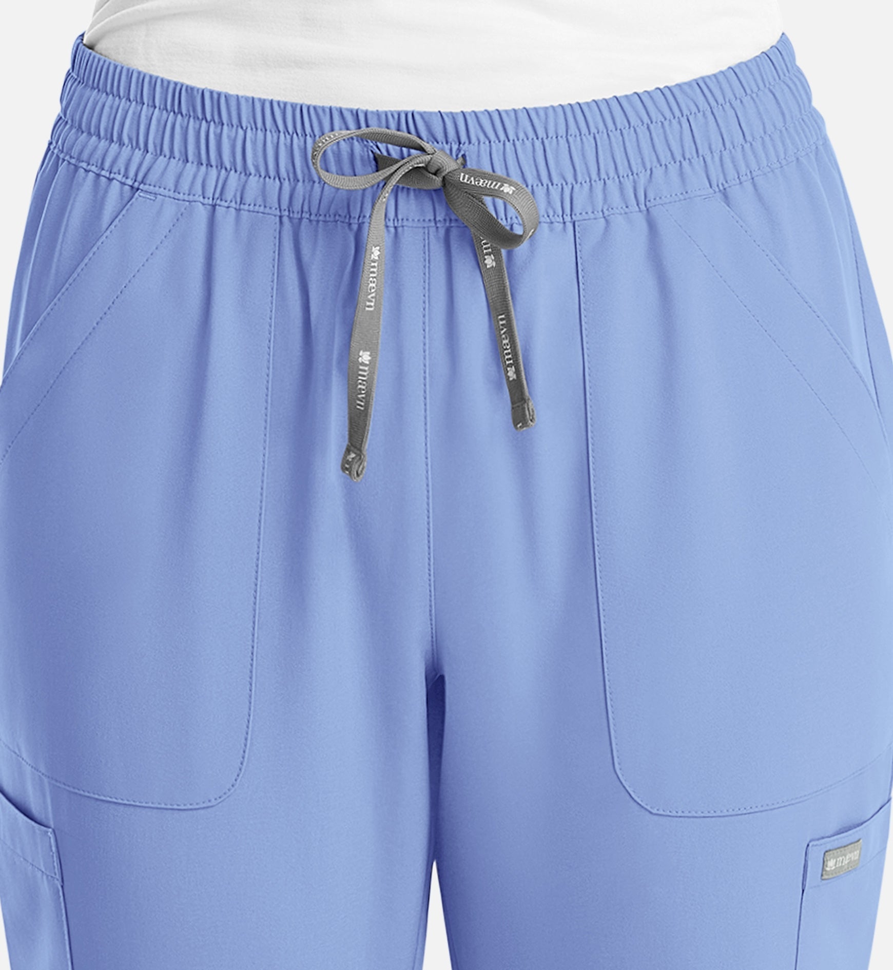 Momentum 5091 Women's Full Elastic Pull On Pants Ceil Blue