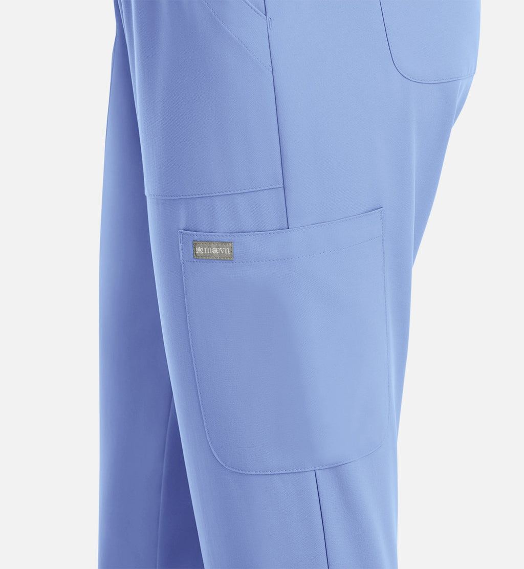 Momentum 5091 Women's Full Elastic Pull On Pants Ceil Blue