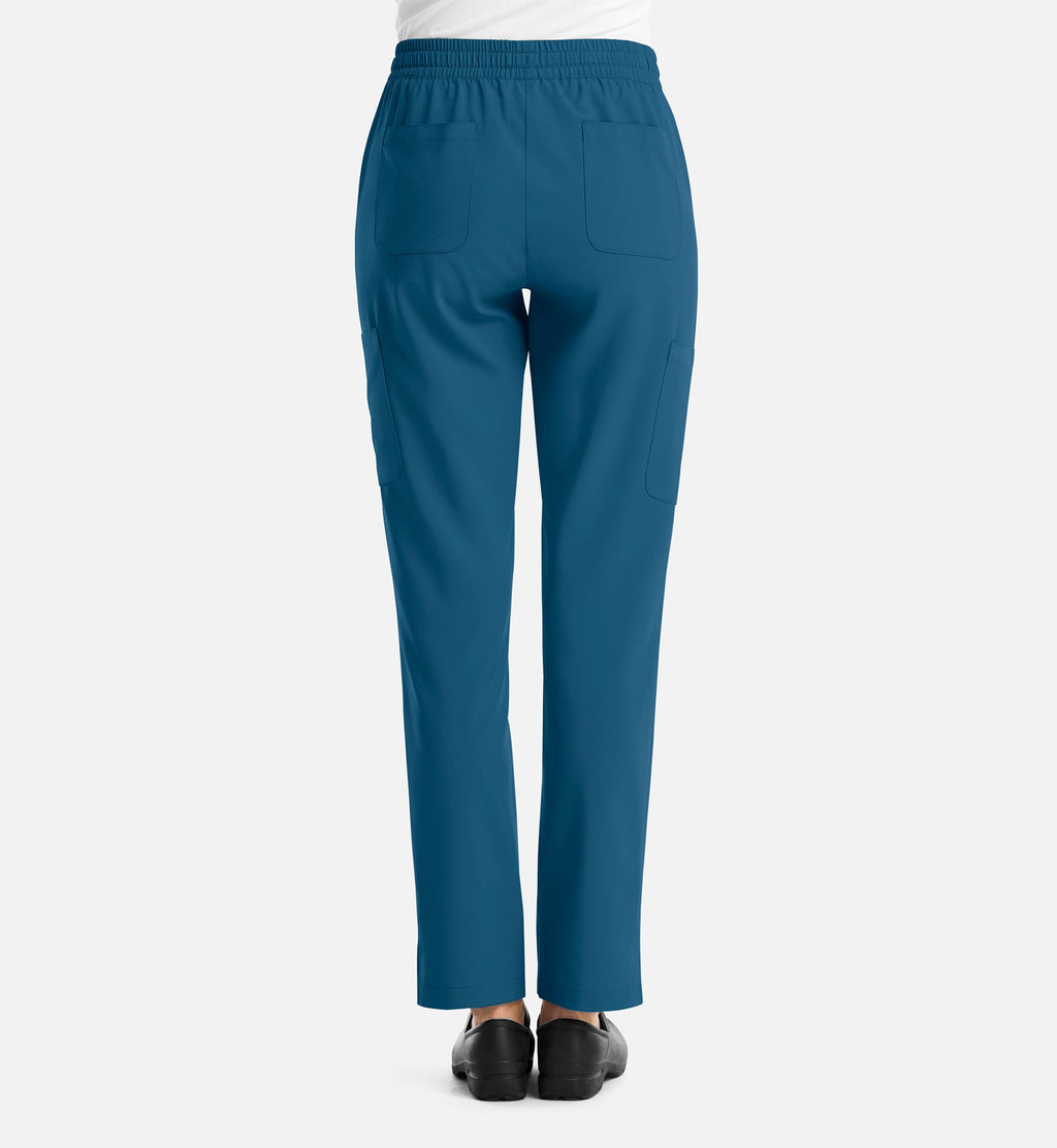 Momentum 5091 Women's Full Elastic Pull On Pants Caribbean Blue