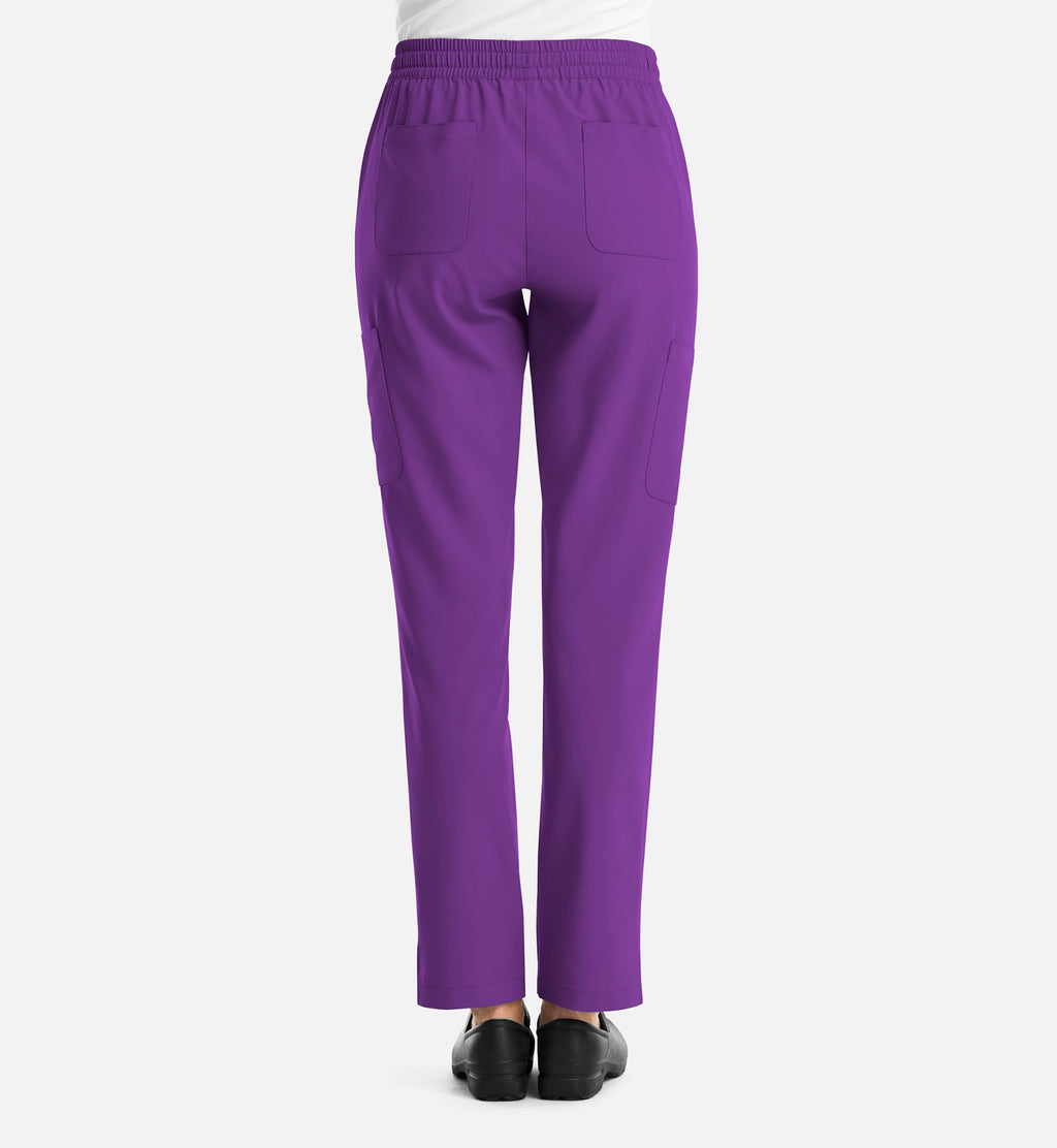 Momentum 5091 Women's Full Elastic Pull On Pants Eggplant