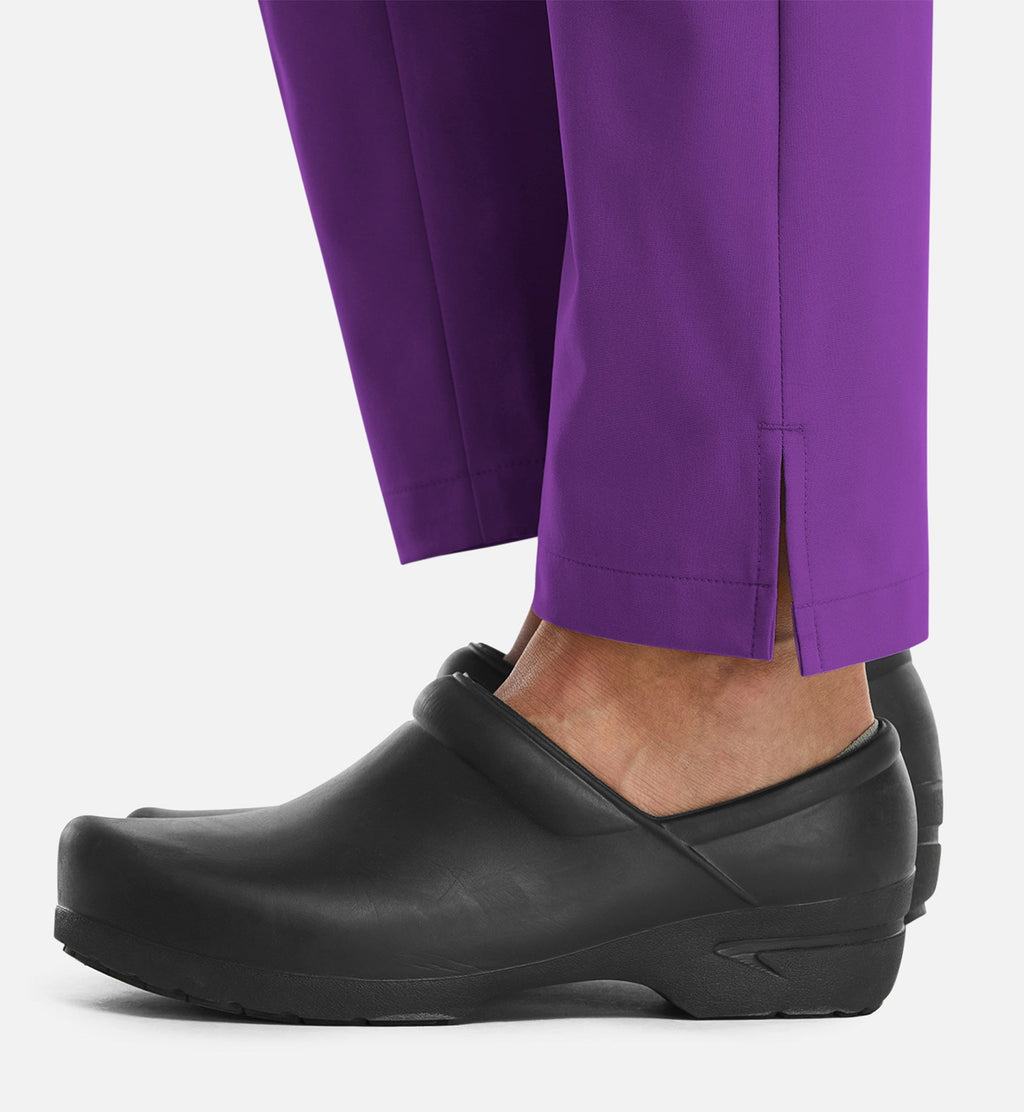 Momentum 5091 Women's Full Elastic Pull On Pants Eggplant