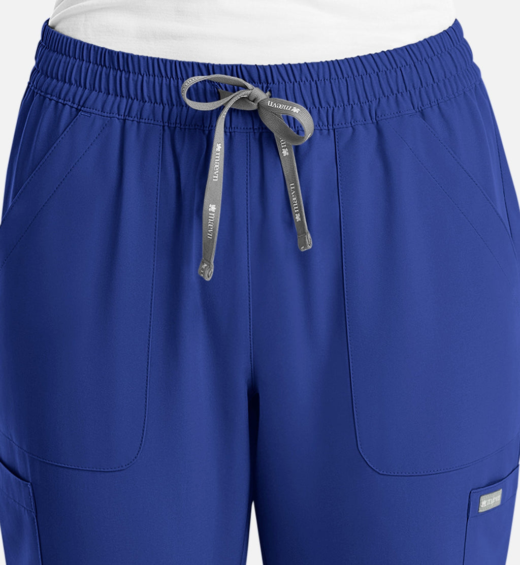 Momentum 5091 Women's Full Elastic Pull On Pants Galaxy Blue