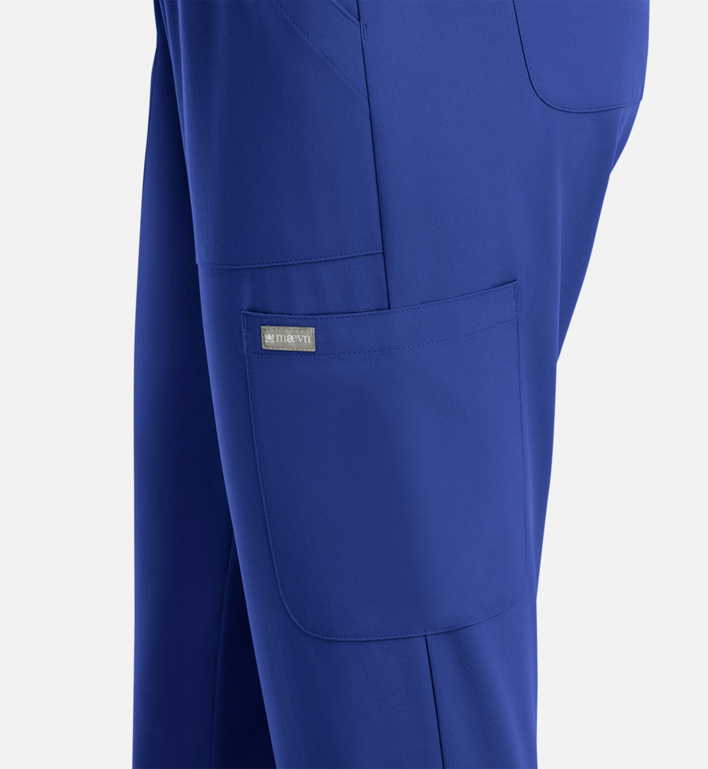 Momentum 5091 Women's Full Elastic Pull On Pants Galaxy Blue