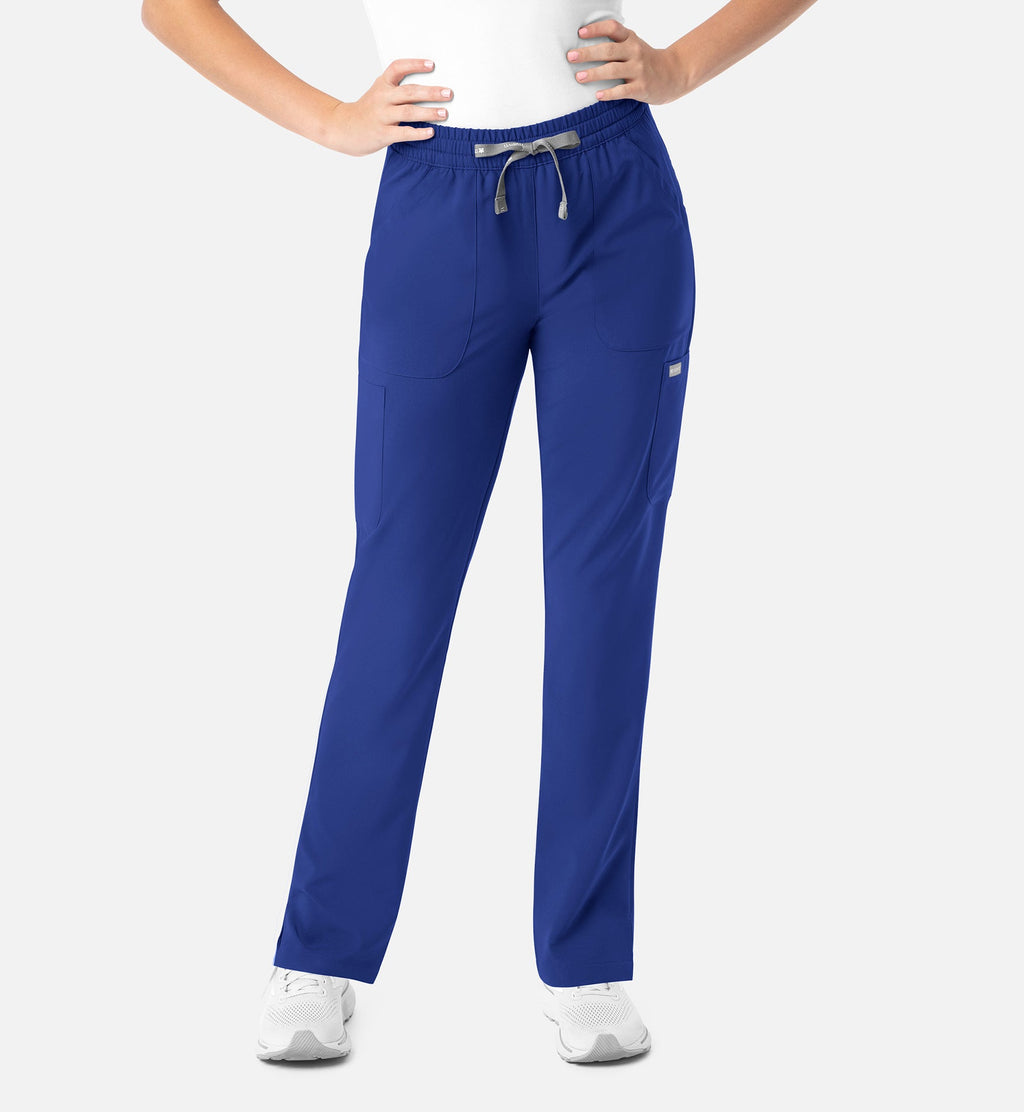 Momentum 5091 Women's Full Elastic Pull On Pants Galaxy Blue