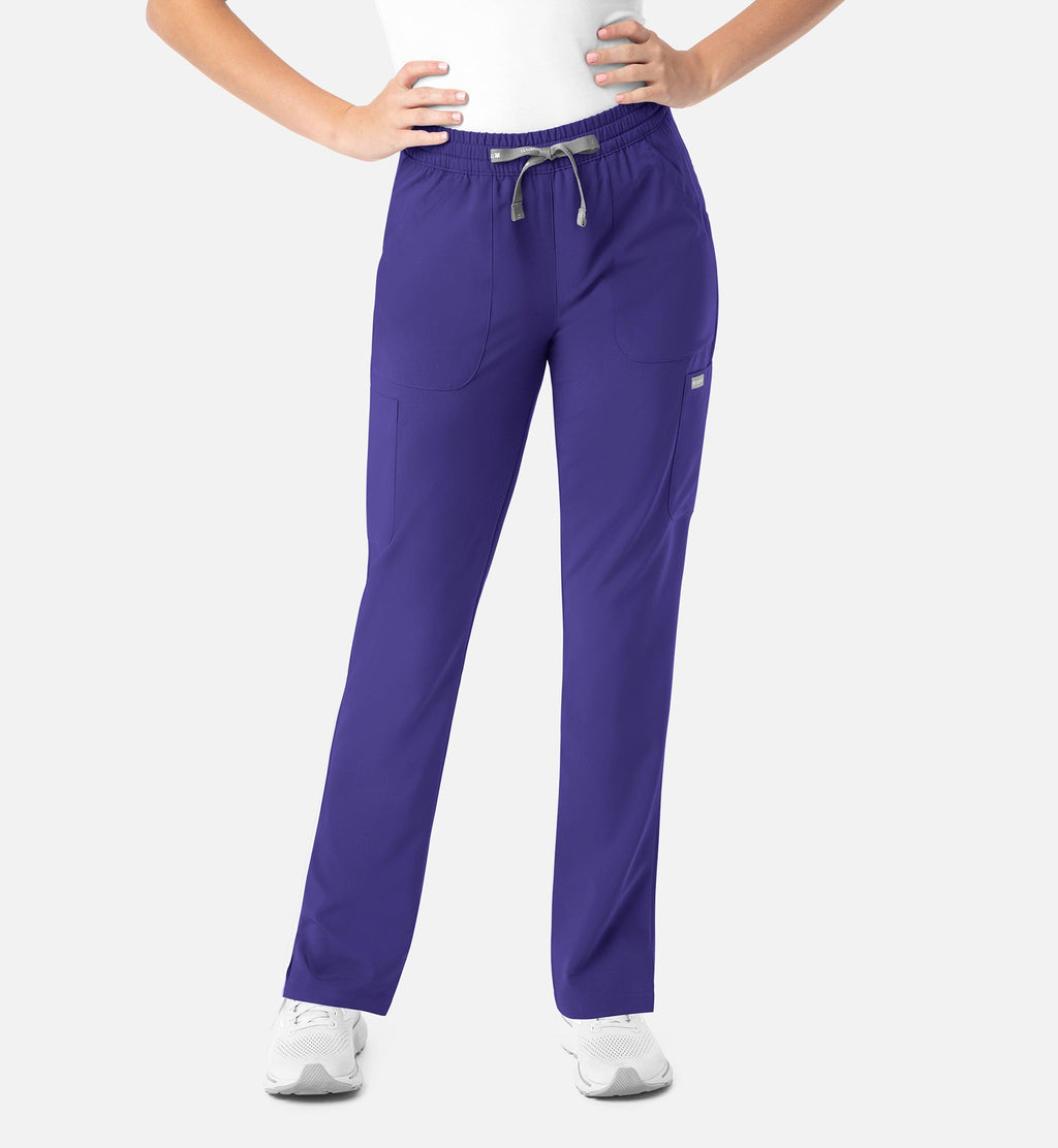 Momentum 5091 Women's Full Elastic Pull On Pants Grape