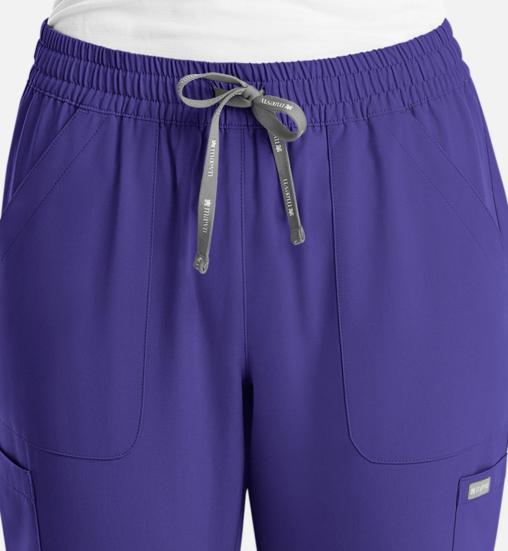 Momentum 5091 Women's Full Elastic Pull On Pants Grape