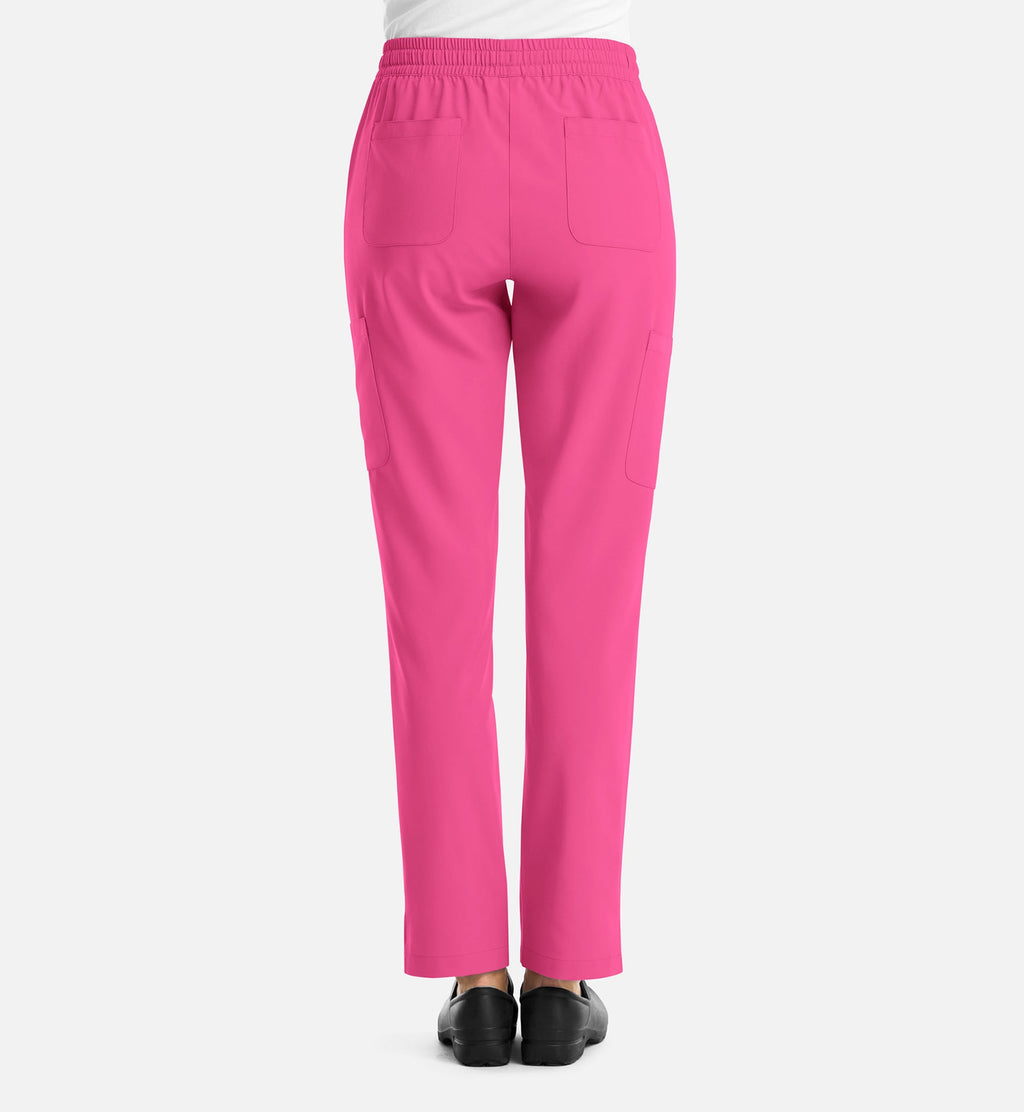 Momentum 5091 Women's Full Elastic Pull On Pants Hot Pink