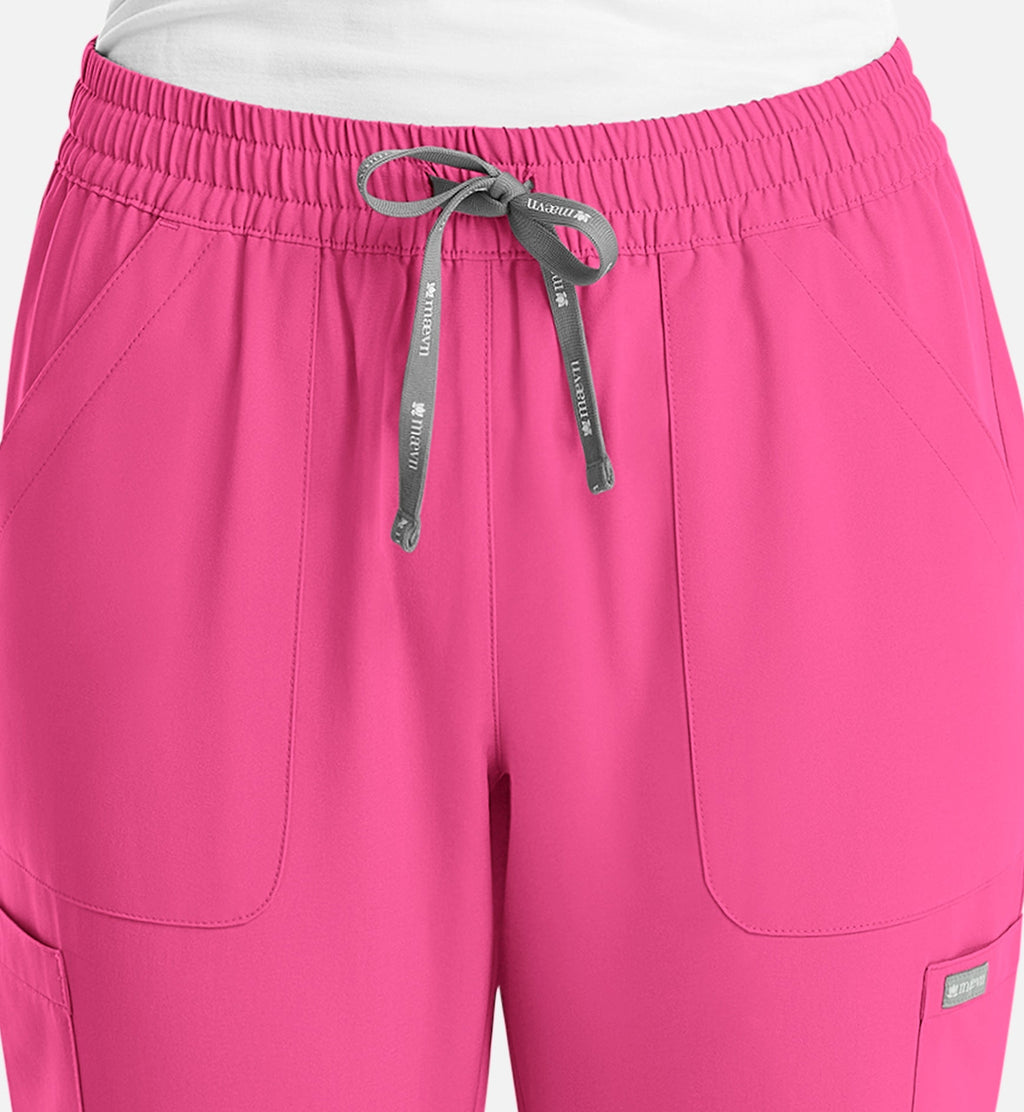 Momentum 5091 Women's Full Elastic Pull On Pants Hot Pink