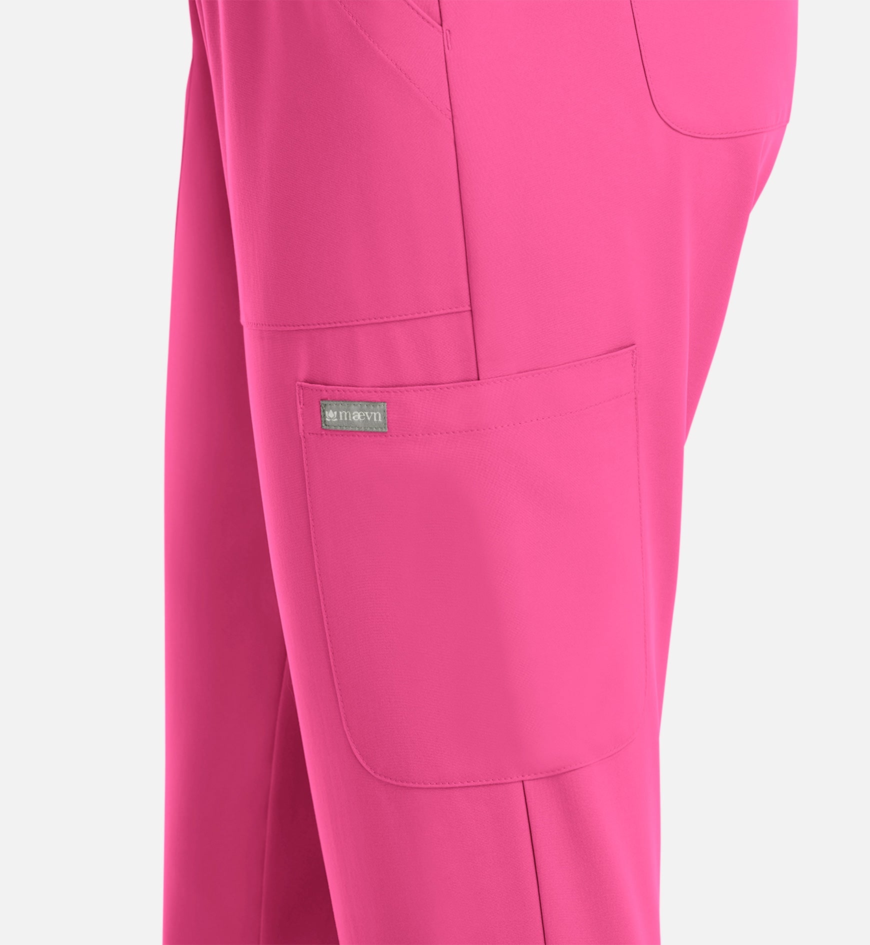 Momentum 5091 Women's Full Elastic Pull On Pants Hot Pink