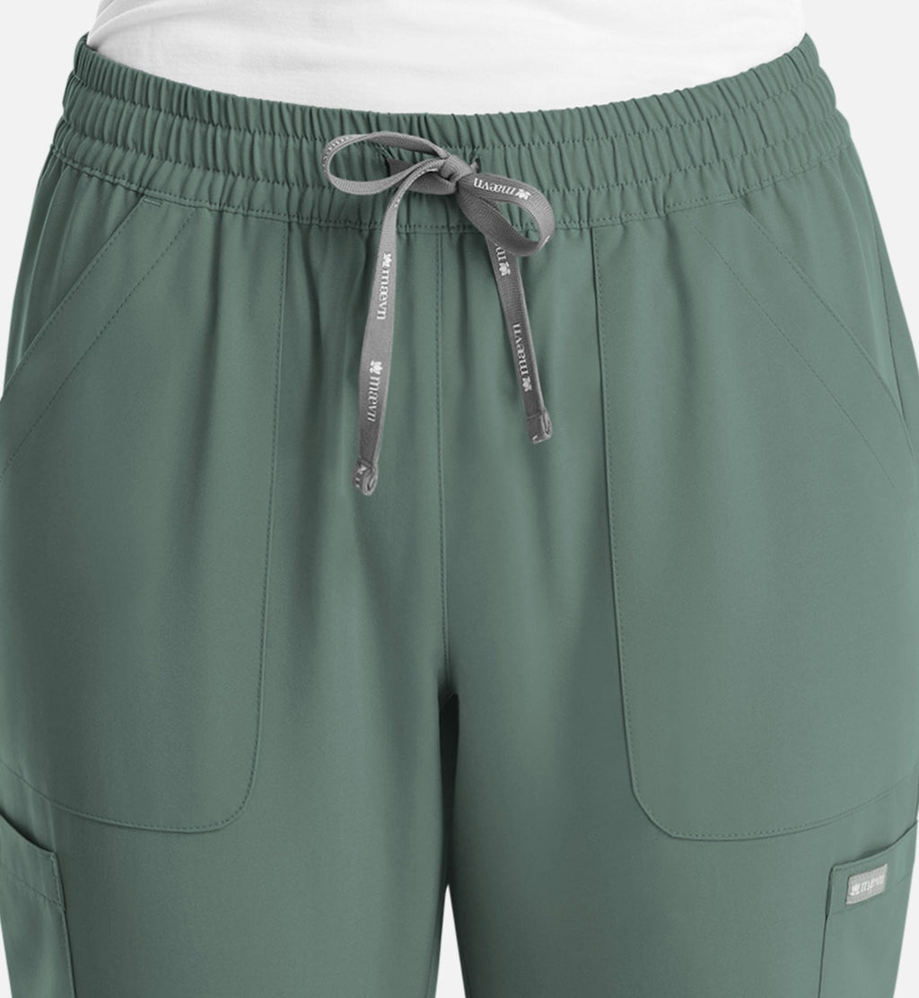 Momentum 5091 Women's Full Elastic Pull On Pants Moss