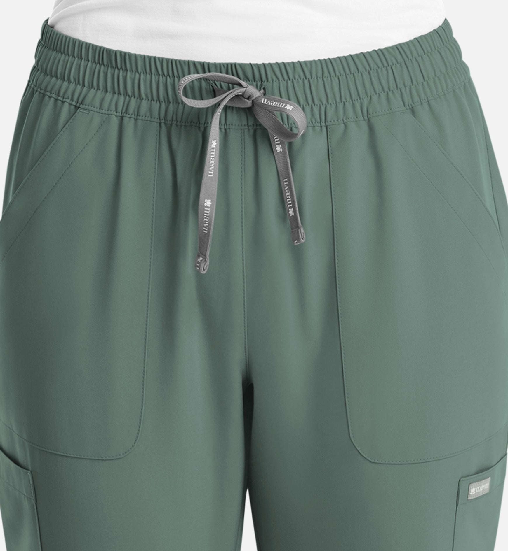 Momentum 5091 Women's Full Elastic Pull On Pants Moss