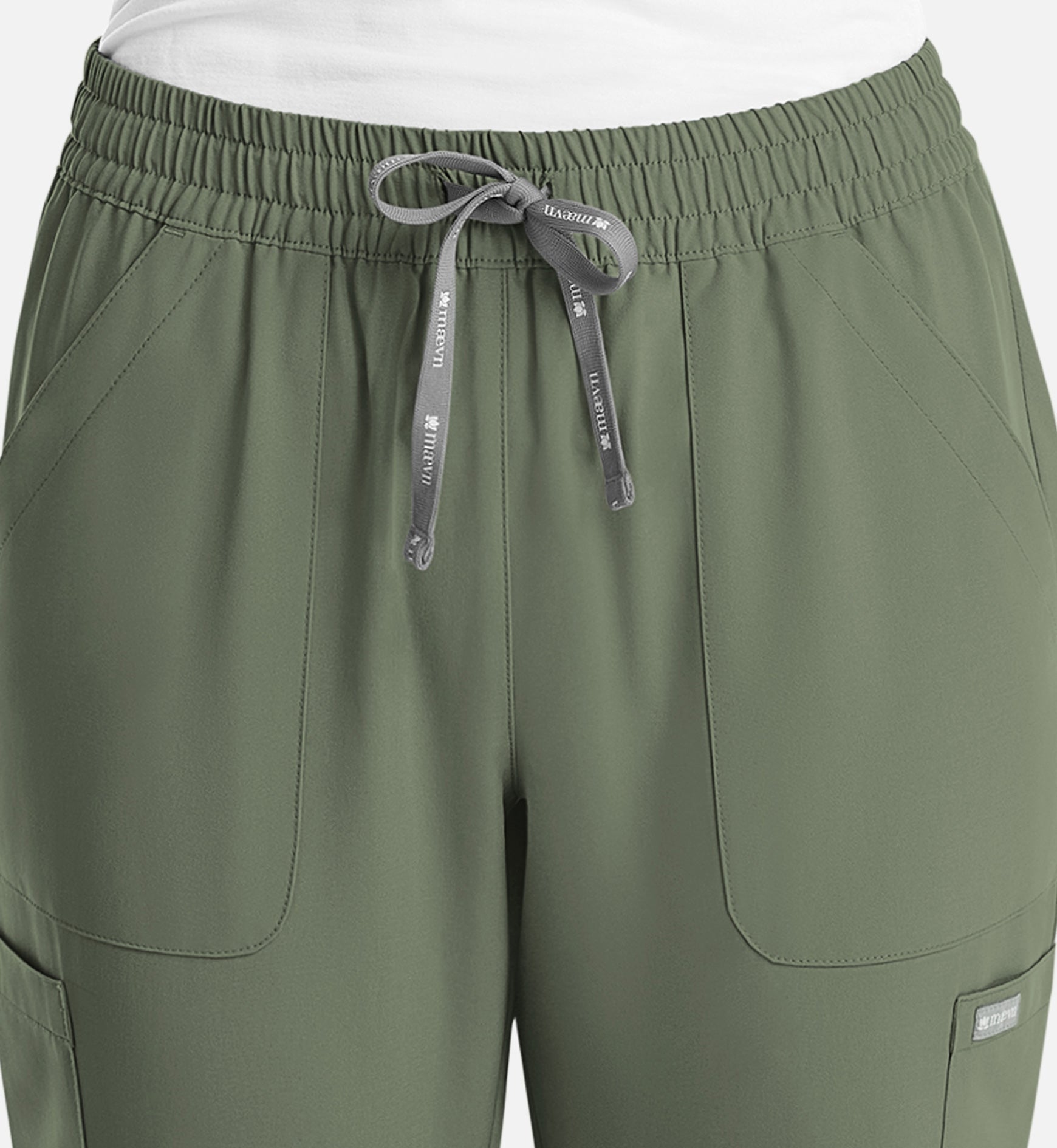 Momentum 5091 Women's Full Elastic Pull On Pants Olive