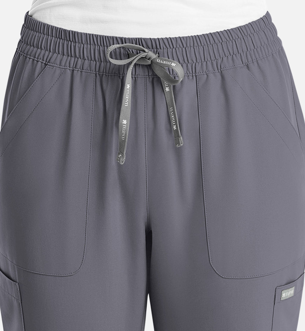 Momentum 5091 Women's Full Elastic Pull On Pants Pewter