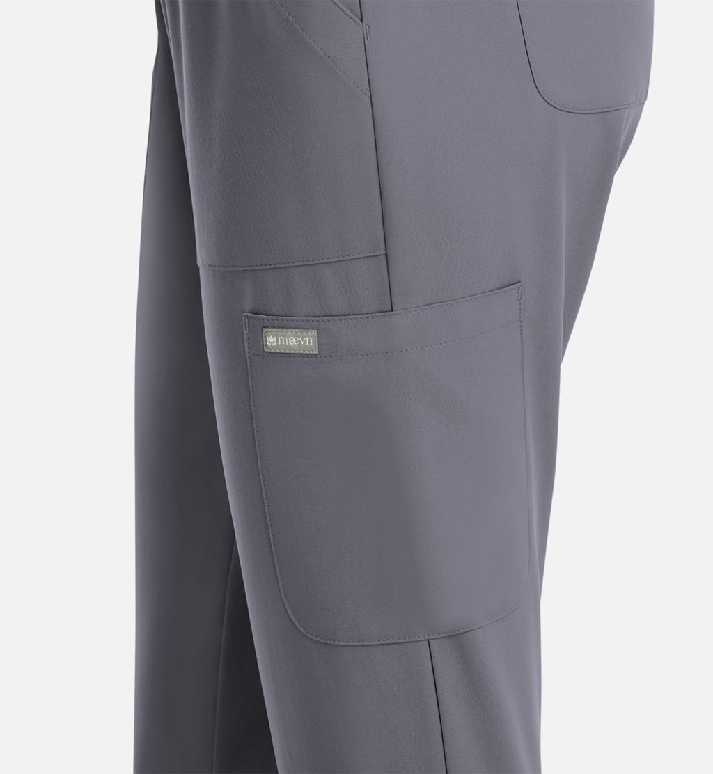 Momentum 5091 Women's Full Elastic Pull On Pants Pewter