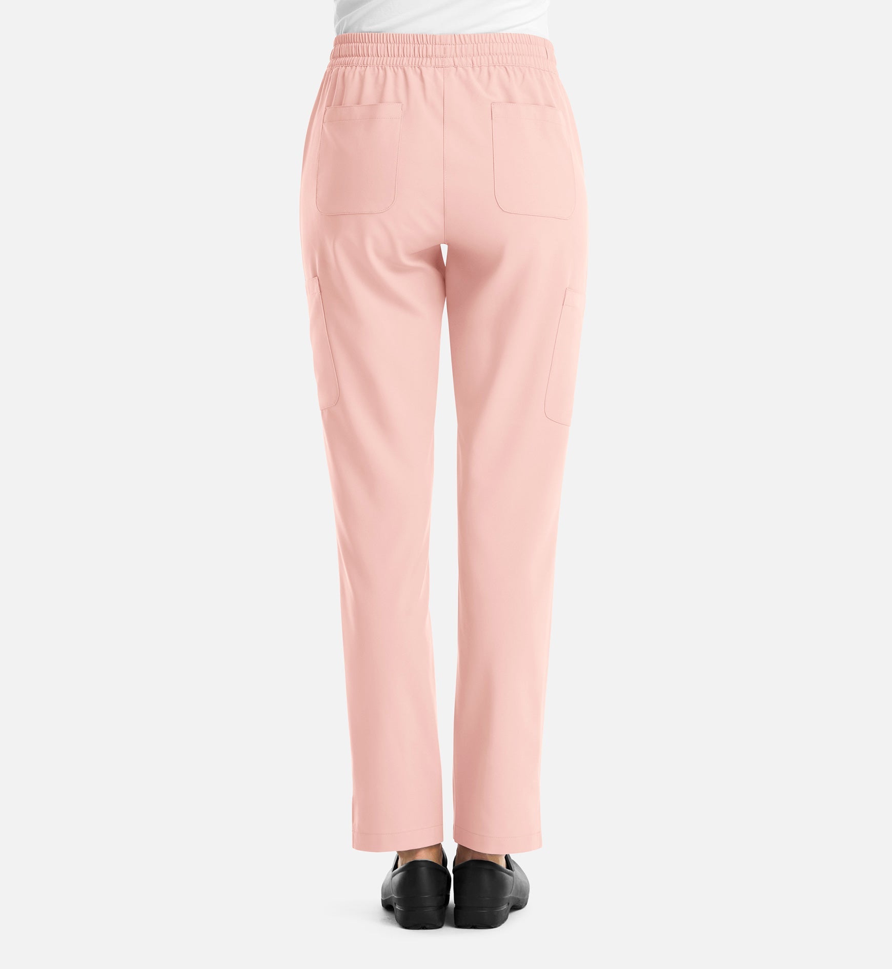 Momentum 5091 Womens Full Elastic Pull on Pant Pink Grapefruit