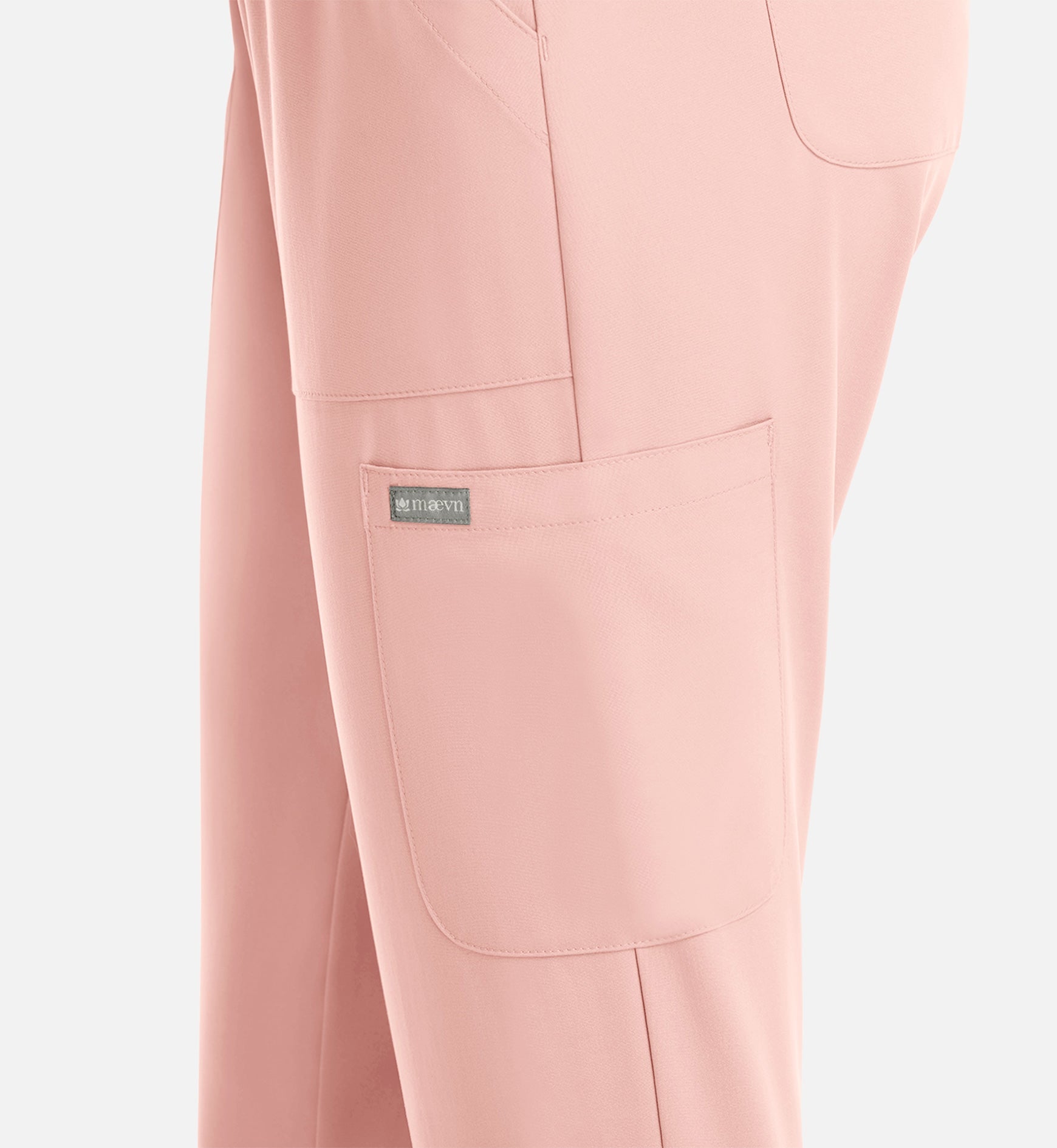 Momentum 5091 Womens Full Elastic Pull on Pant Pink Grapefruit