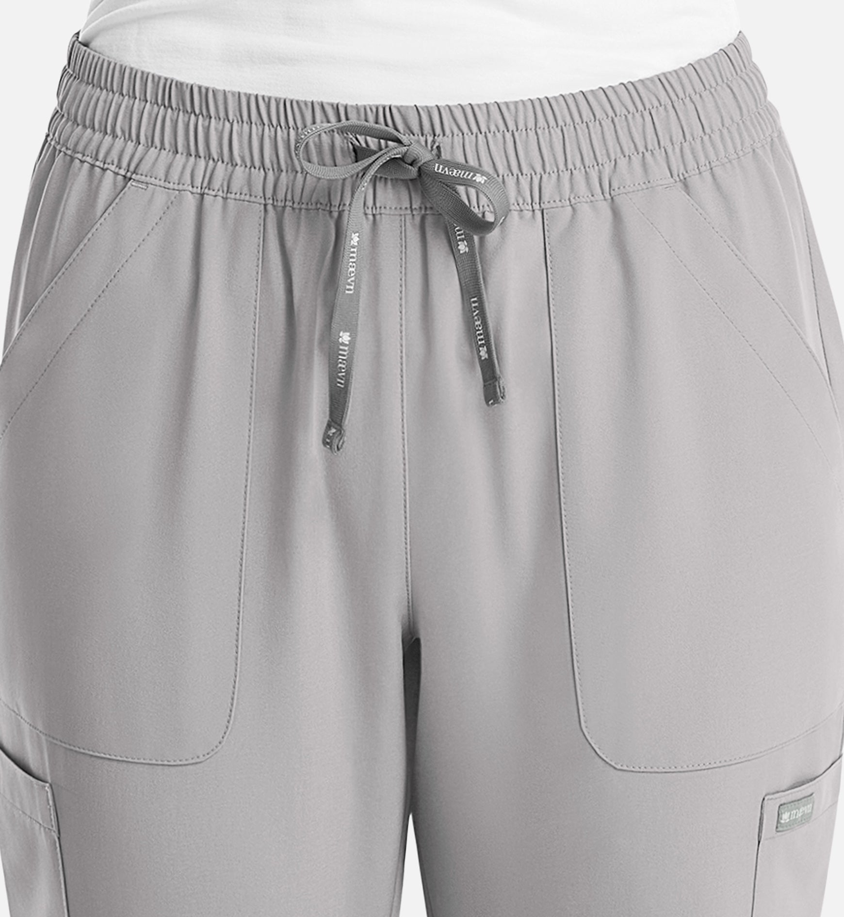 Momentum 5091 Women's Full Elastic Pull On Pants Quiet Grey