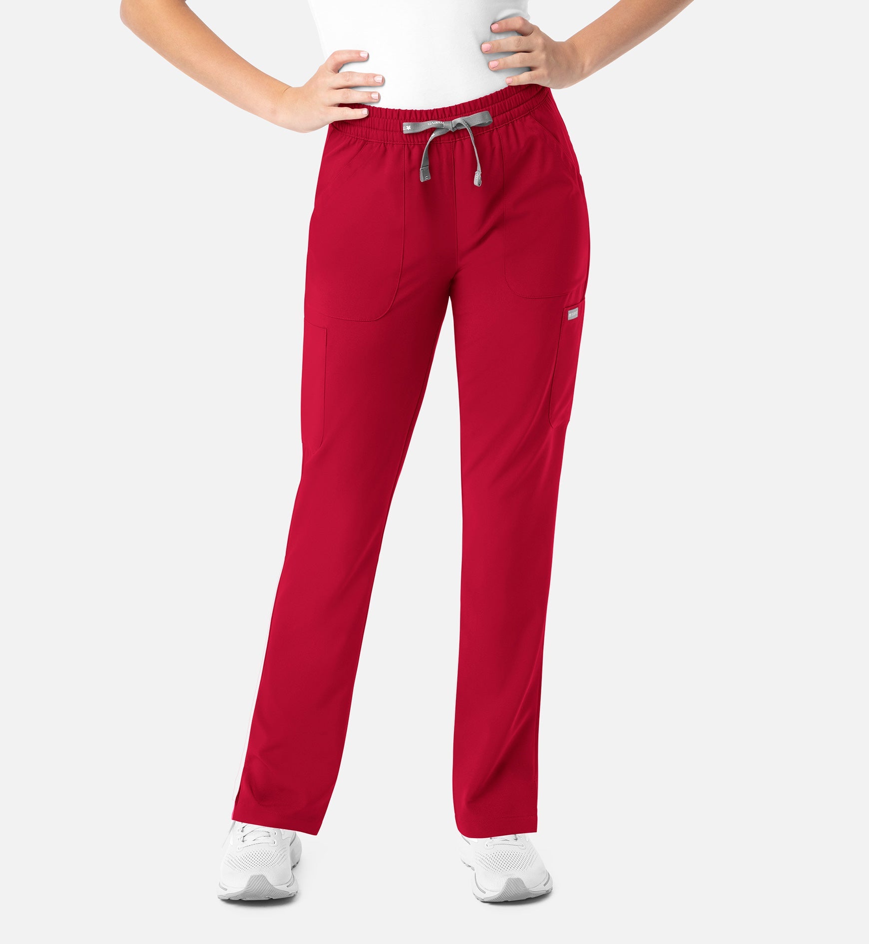 Momentum 5091 Women's Full Elastic Pull On Pants Red