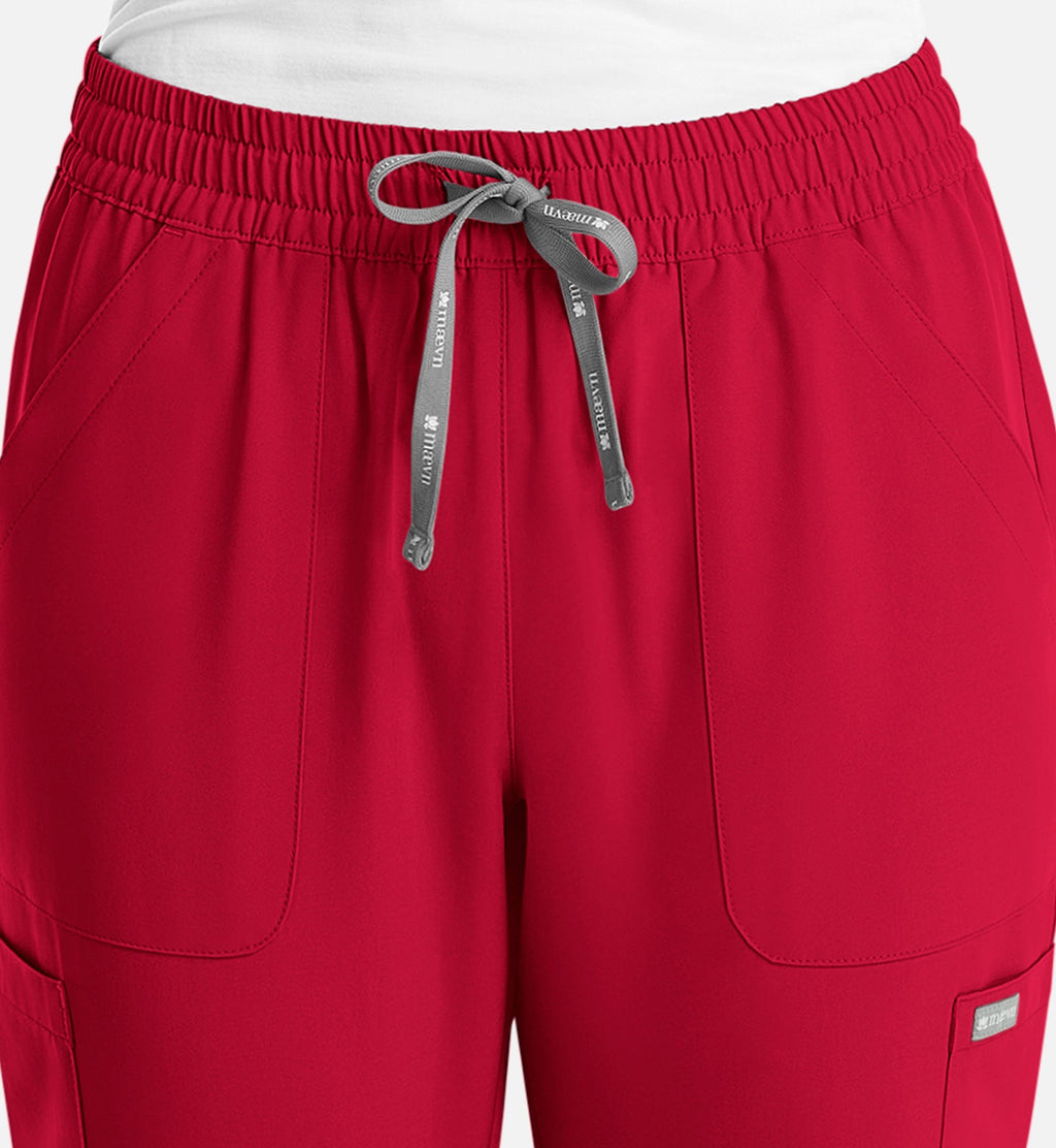 Momentum 5091 Women's Full Elastic Pull On Pants Red