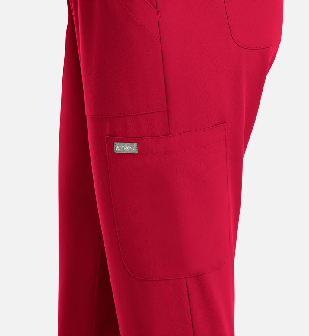 Momentum 5091 Women's Full Elastic Pull On Pants Red