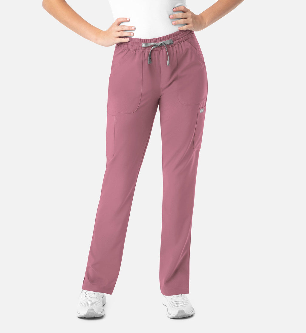 Momentum 5091 Women's Full Elastic Pull On Pants Rose