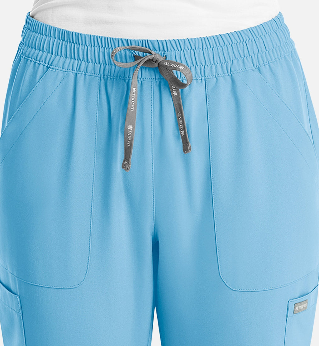 Momentum 5091 Women's Full Elastic Pull On Pants Turquoise