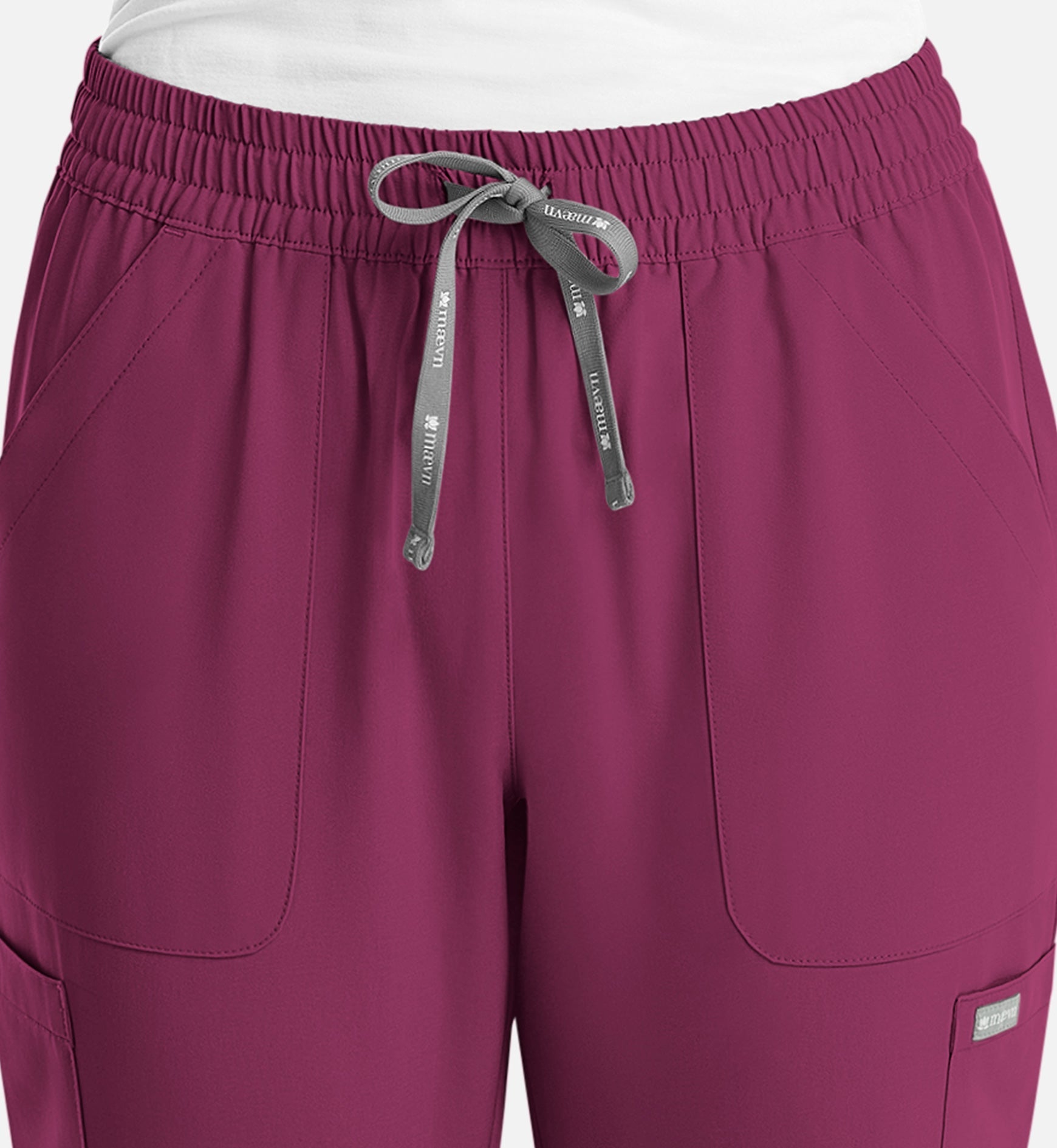 Momentum 5091 Women's Full Elastic Pull On Pants Wine