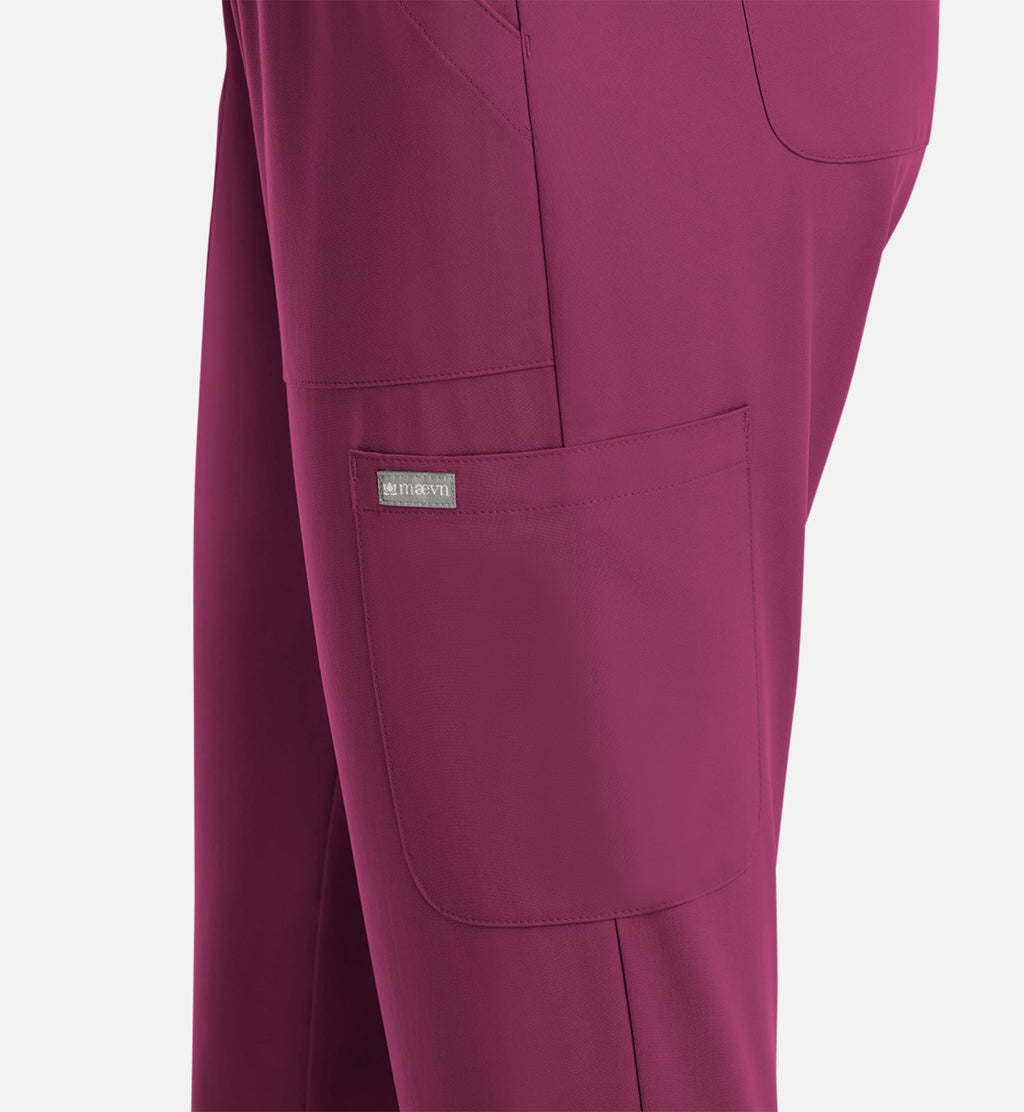 Momentum 5091 Women's Full Elastic Pull On Pants Wine