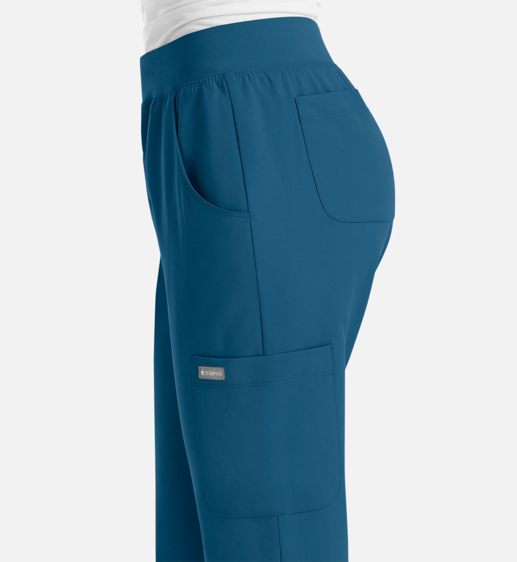 Momentum 5092 Women's Yoga Waist Jogger Caribbean Blue