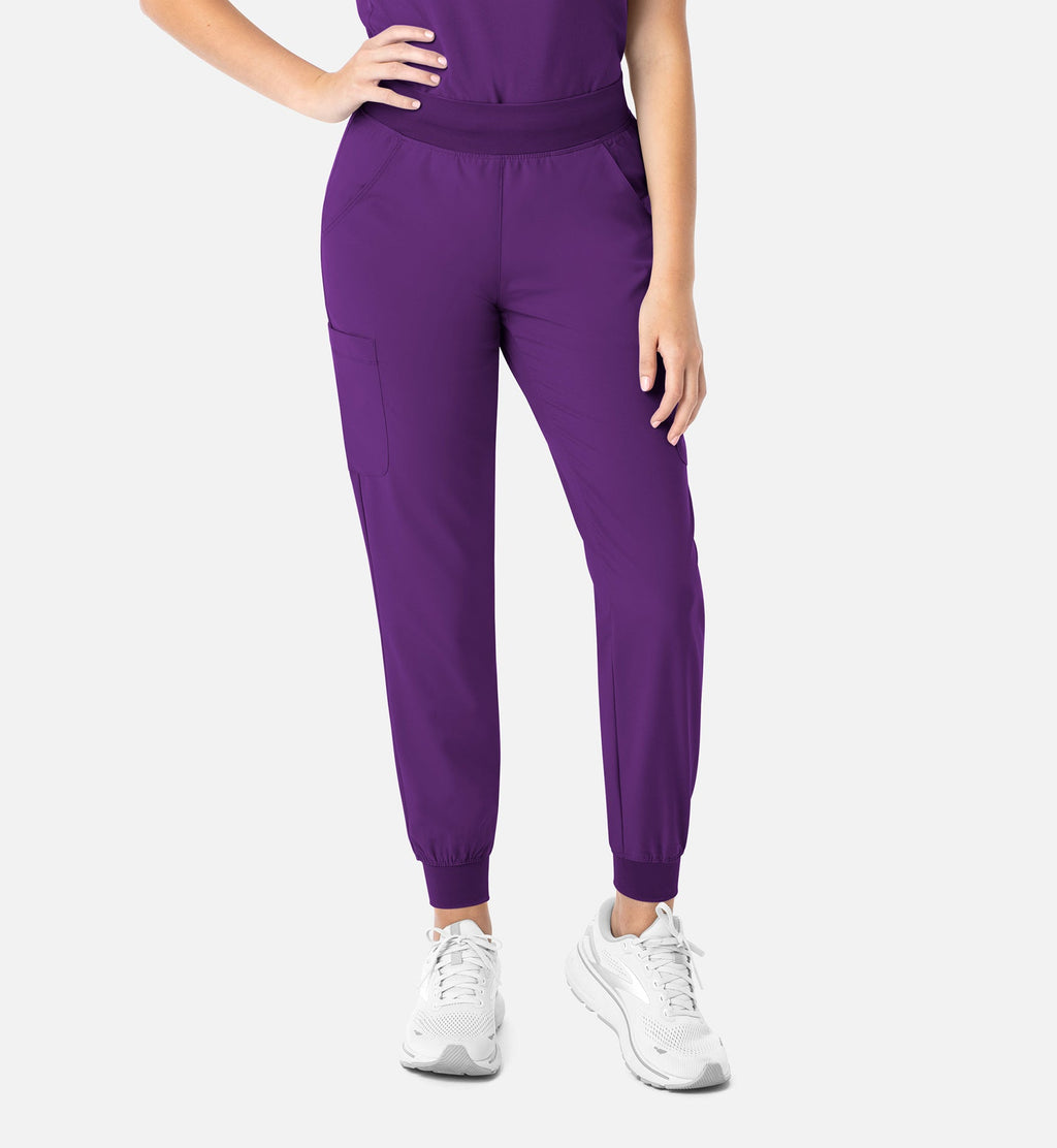 Momentum 5092 Women's Yoga Waist Jogger Eggplant