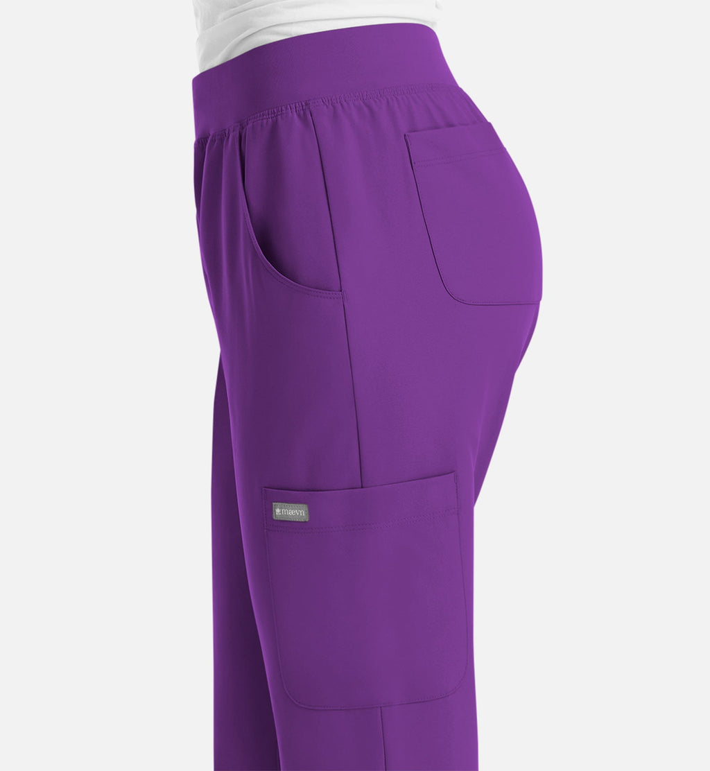 Momentum 5092 Women's Yoga Waist Jogger Eggplant
