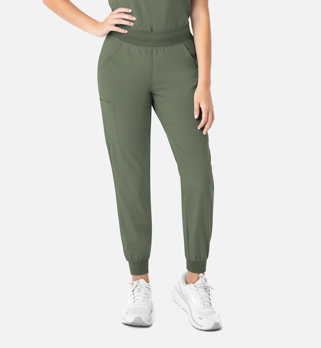 Momentum 5092 Women's Yoga Waist Jogger Olive
