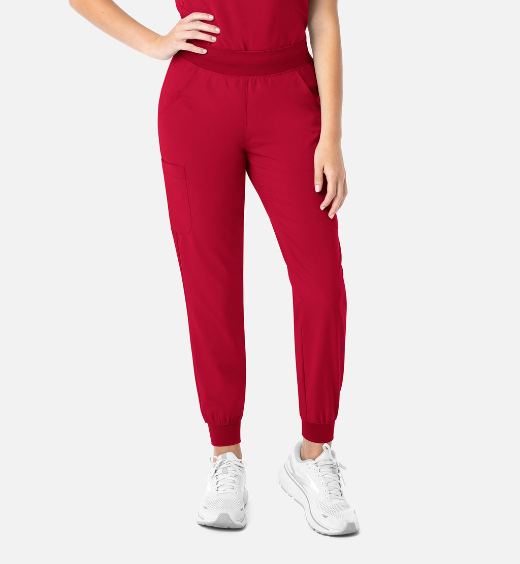 Momentum 5092 Women's Yoga Waist Jogger Red