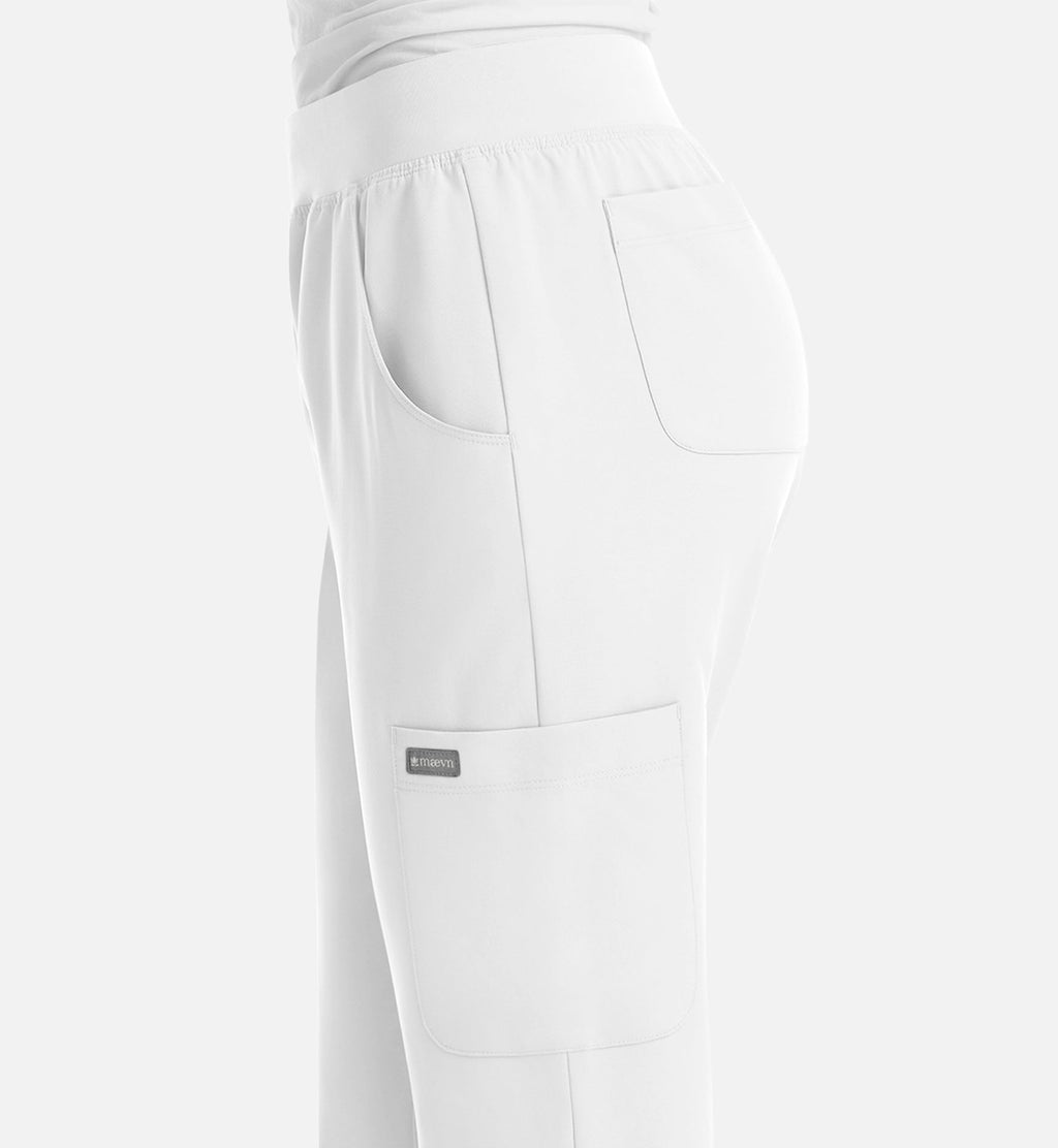 Momentum 5092 Women's Yoga Waist Jogger White
