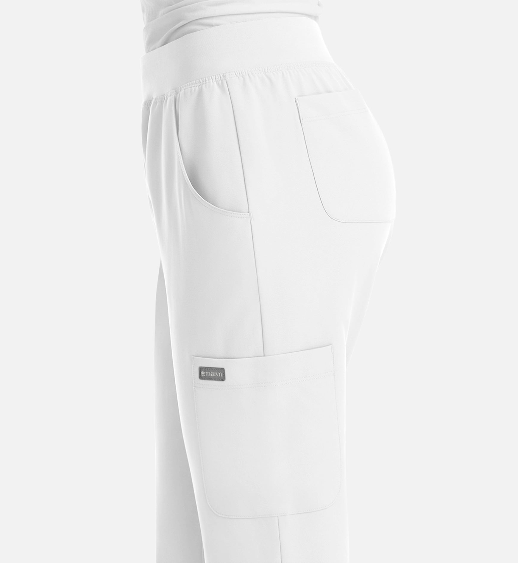 Momentum 5092 Women's Yoga Waist Jogger White